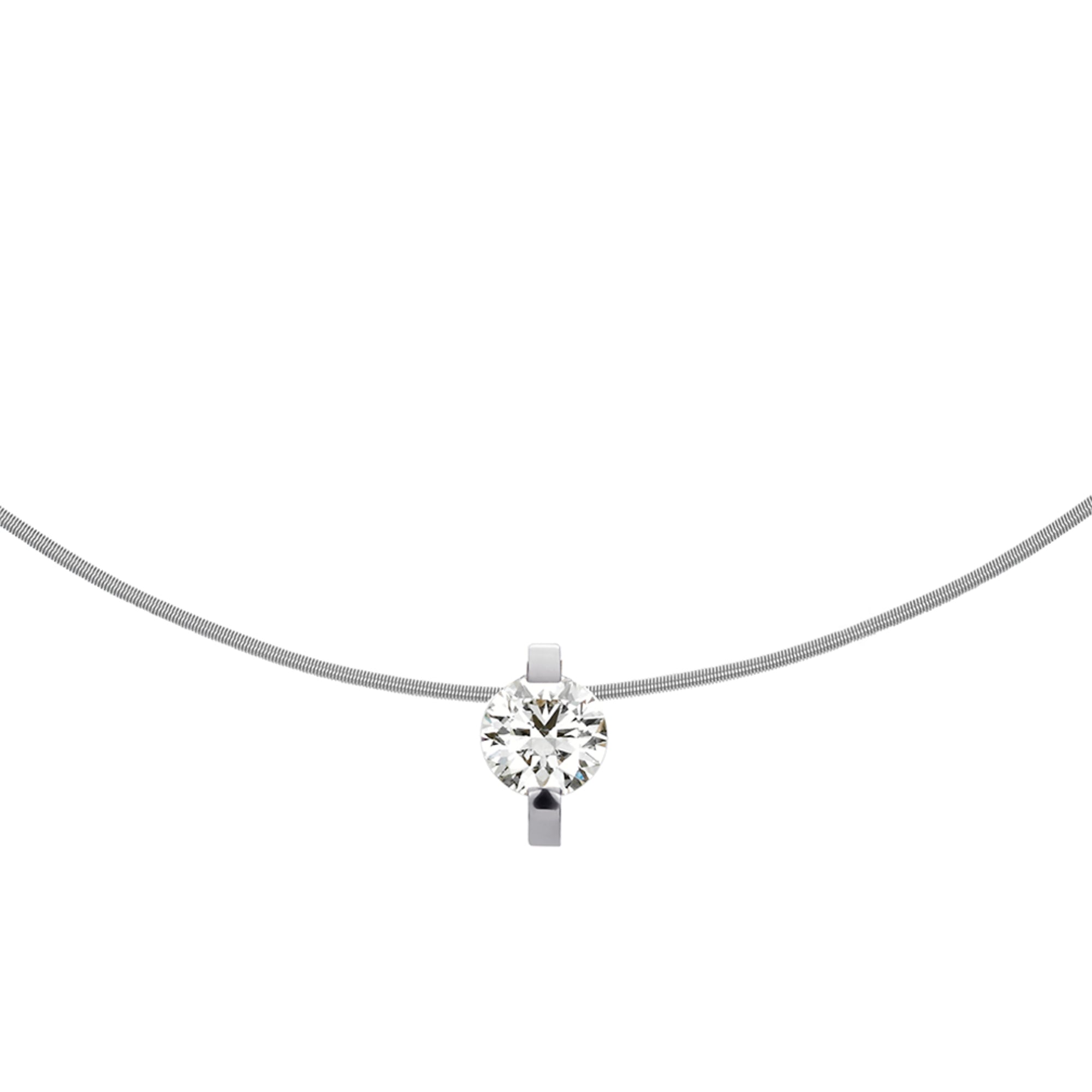 Niessing Princess Anhänger - N363960-10.1mm-1.5ct (5ct-pt) aus Platin mit Diamant