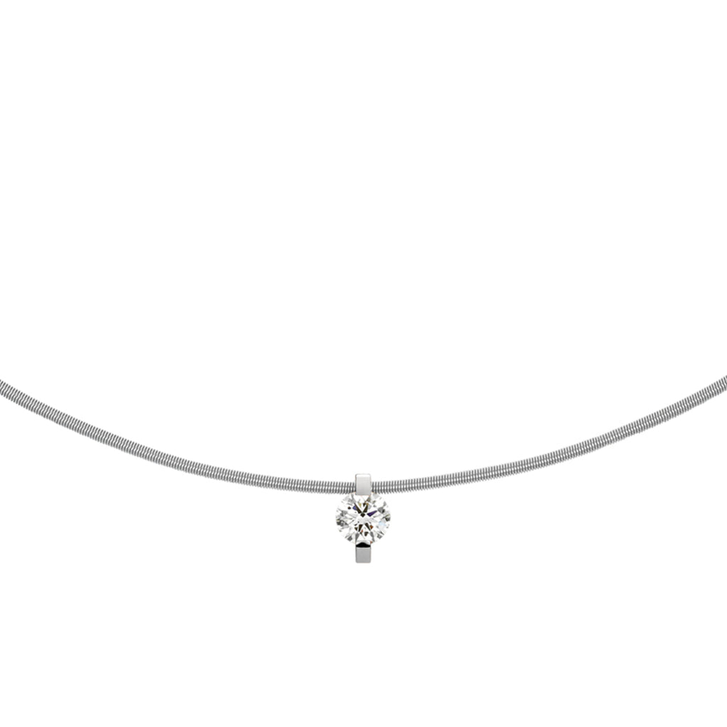 Niessing Princess Anhänger - N363960-7.5mm-0.3ct (3ct-pt) aus Platin mit Diamant