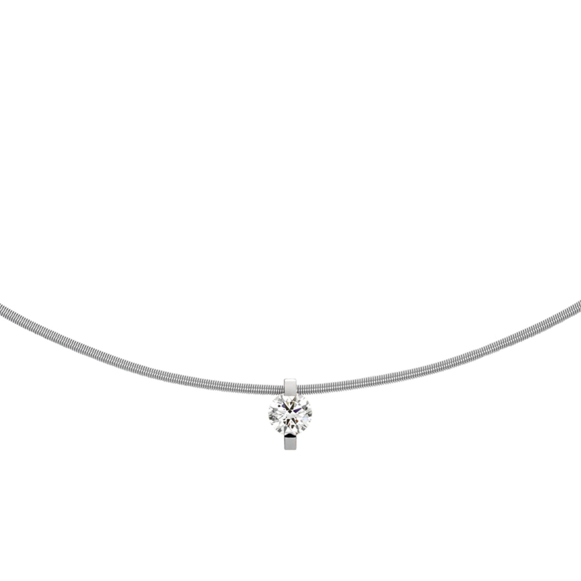 Niessing Princess Anhänger - N363960-7.5mm-0.3ct (3ct-pt) aus Platin mit Diamant