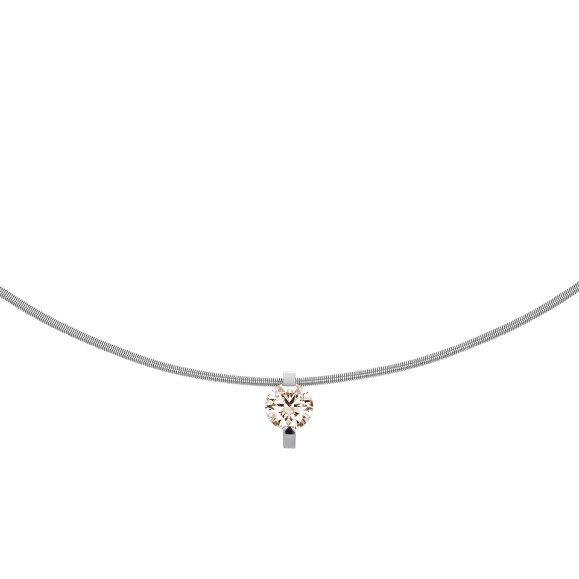 Niessing Princess Anhänger - N363960-8.6mm-0.5ct (5ct-cinnamon-pt) aus Platin mit Diamant