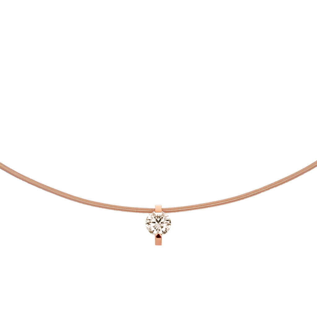 Niessing Princess Anhänger - N363960-8mm-0.4ct (4ct-cinnamon-cr) mit Diamant