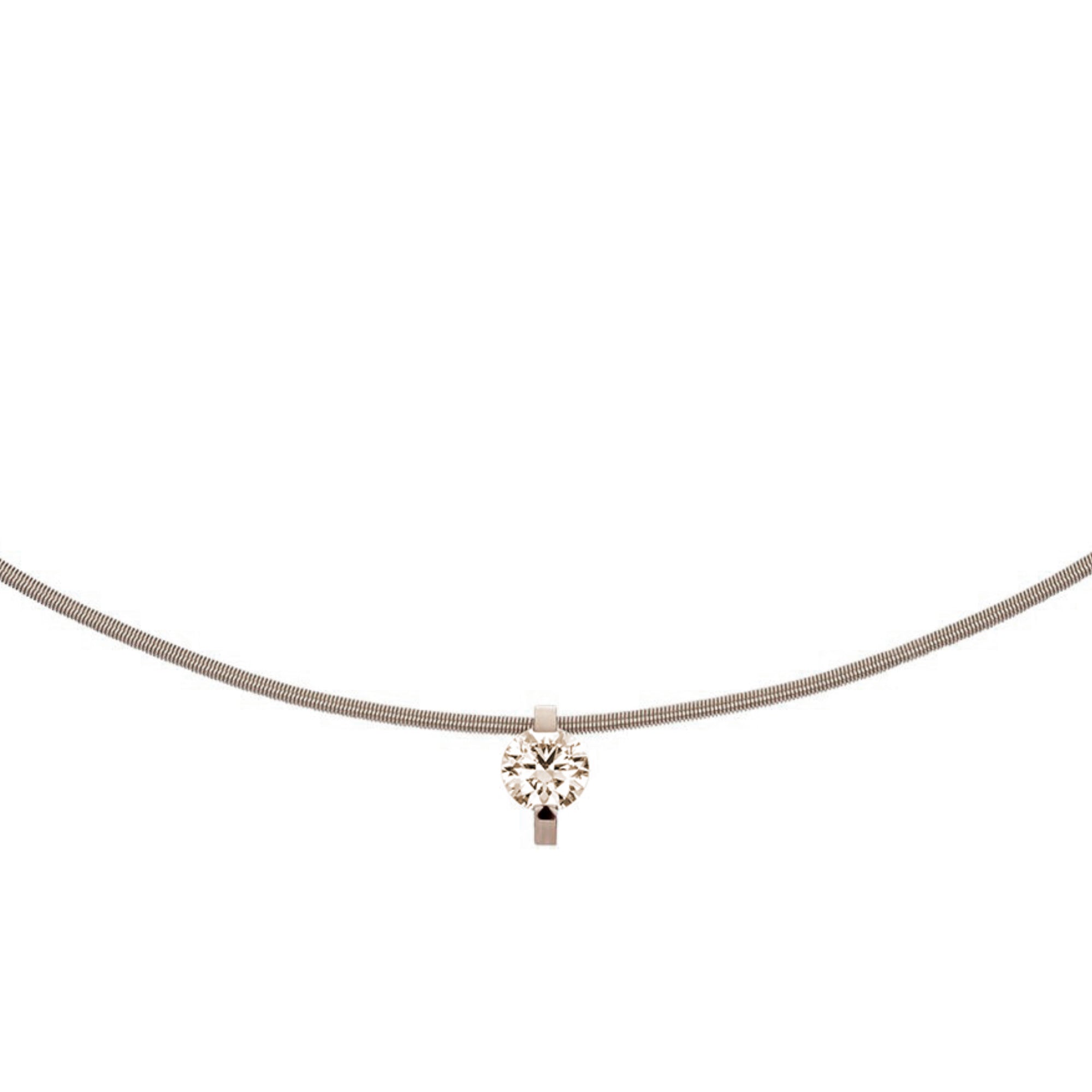 Niessing Princess Anhänger - N363960-8mm-0.4ct (4ct-cinnamon-fg) mit Diamant