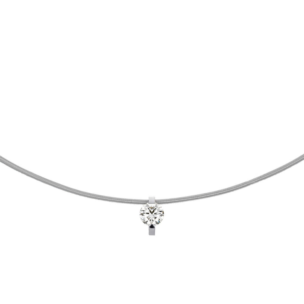 Niessing Princess Anhänger - N363960-8mm-0.4ct (4ct-pt) aus Platin mit Diamant