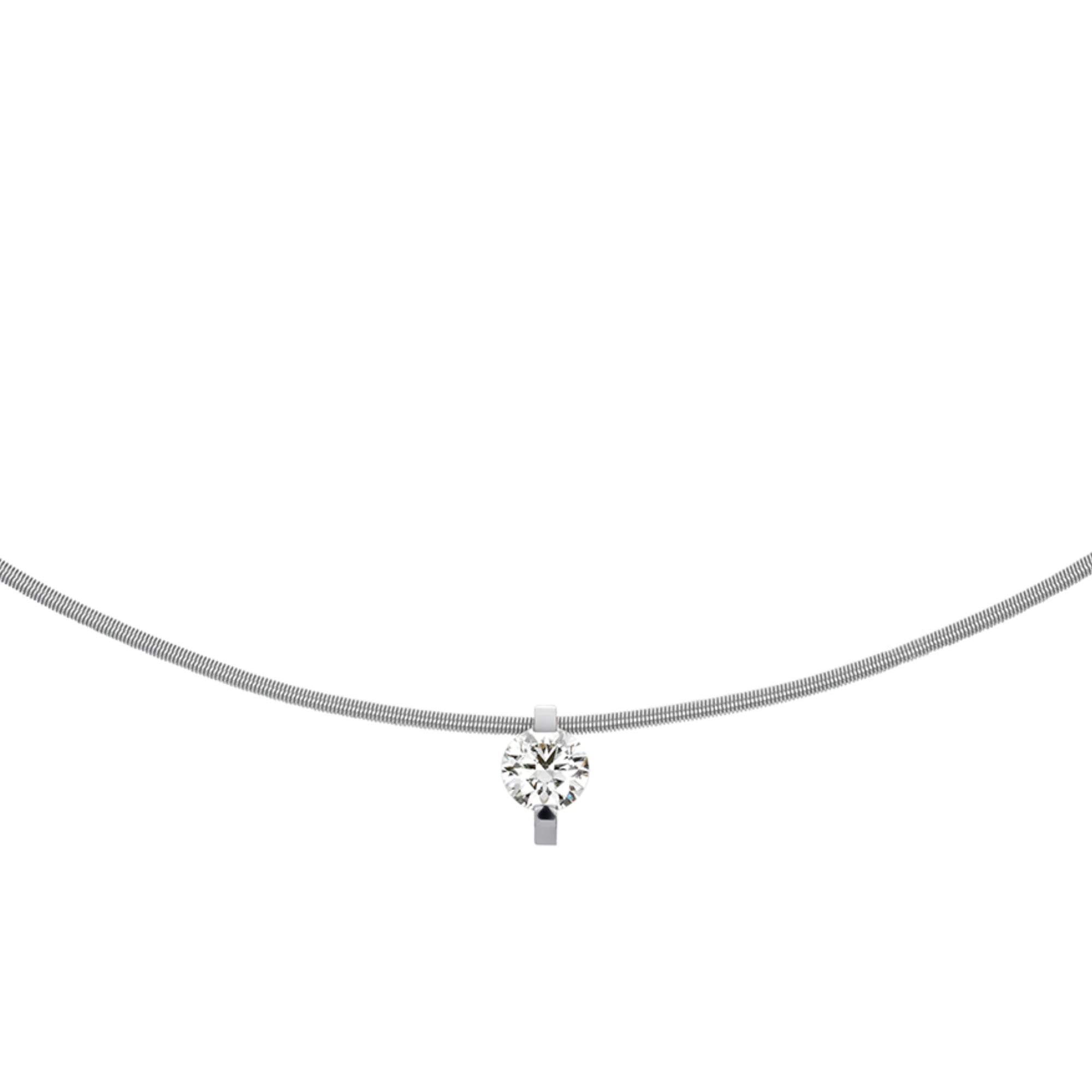 Niessing Princess Anhänger - N363960-8mm-0.4ct (4ct-pt) aus Platin mit Diamant