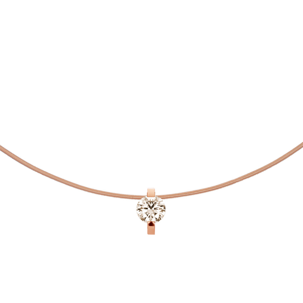Niessing Princess Anhänger - N363960-9.4mm (4mm-1ct-cinnamon-cr) mit Diamant