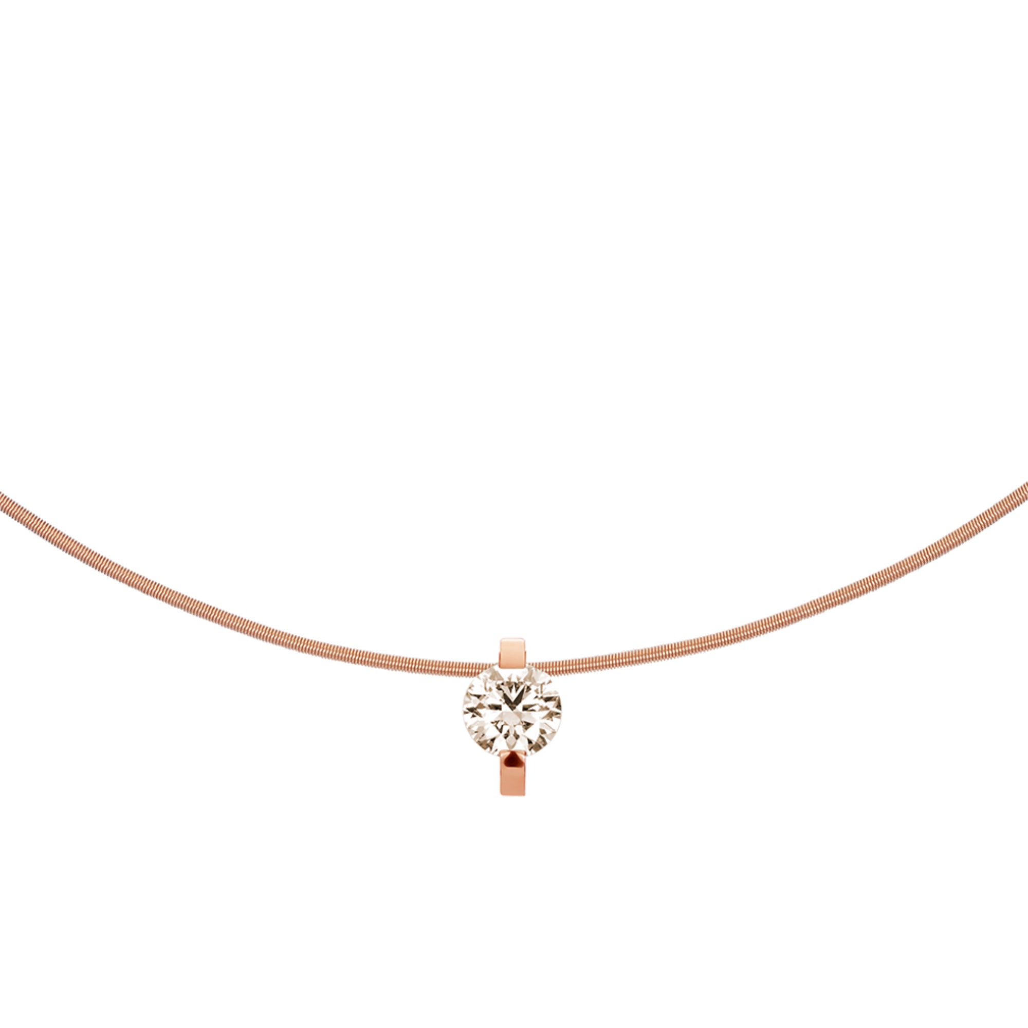 Niessing Princess Anhänger - N363960-9.4mm (4mm-1ct-cinnamon-cr) mit Diamant