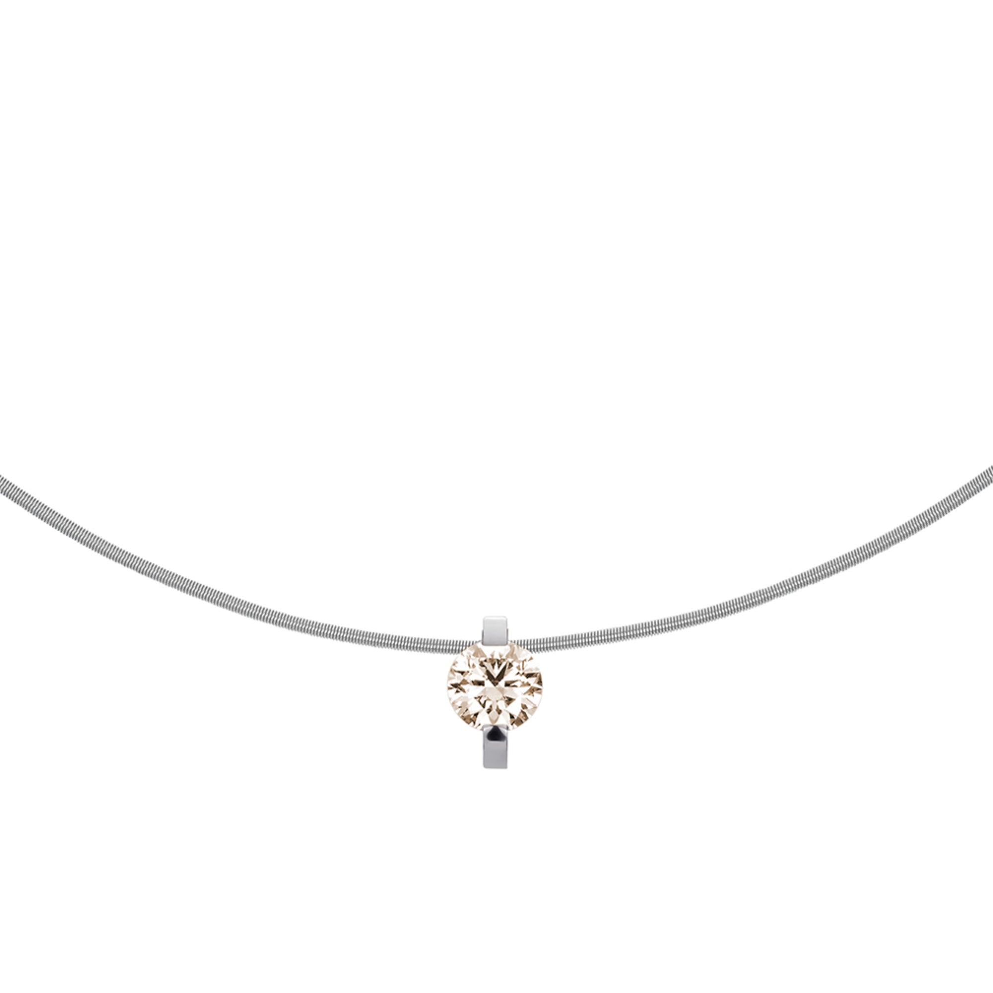 Niessing Princess Anhänger - N363960-9.4mm (4mm-1ct-cinnamon-pt) aus Platin mit Diamant