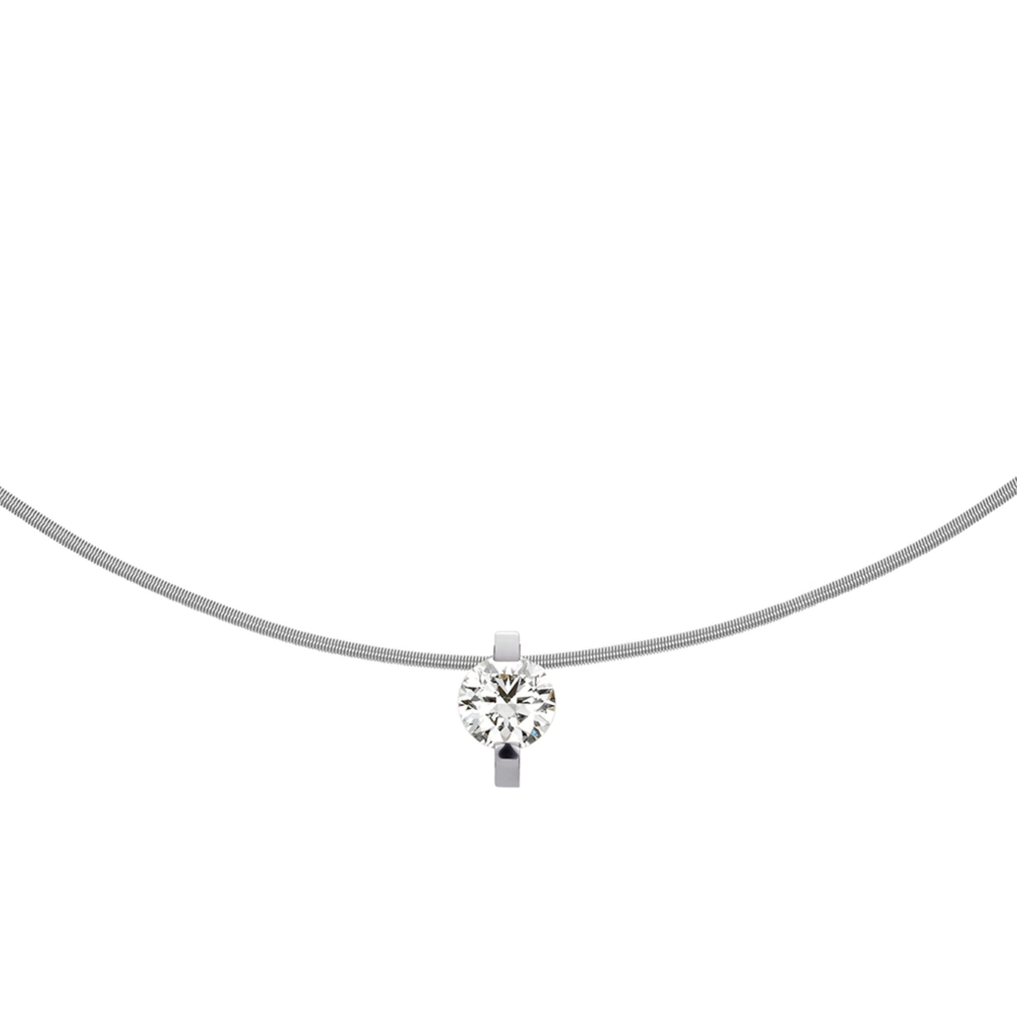Niessing Princess Anhänger - N363960-9.4mm (4mm-1ct-pt) aus Platin mit Diamant