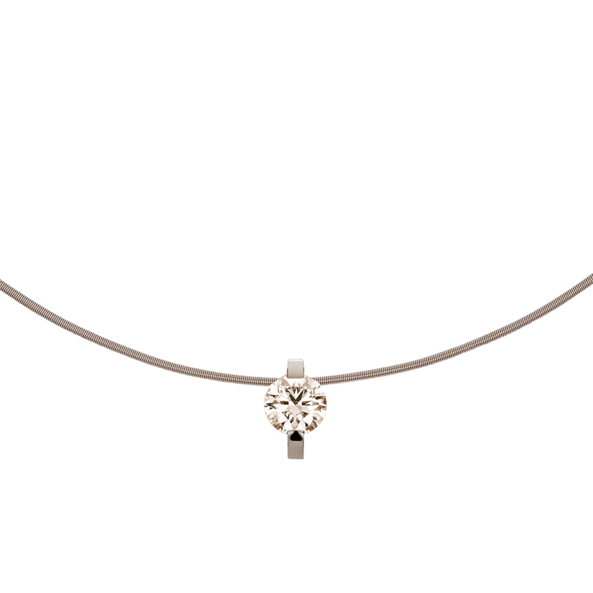 Niessing Princess Anhänger - N363960-9.8mm-1.2ct (2ct-cinnamon-fg) mit Diamant