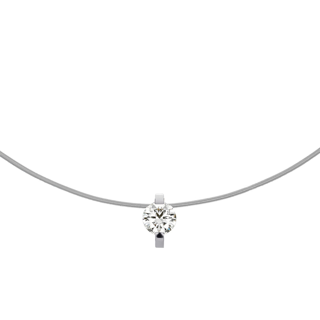 Niessing Princess Anhänger - N363960-9.8mm-1.2ct (2ct-pt) aus Platin mit Diamant