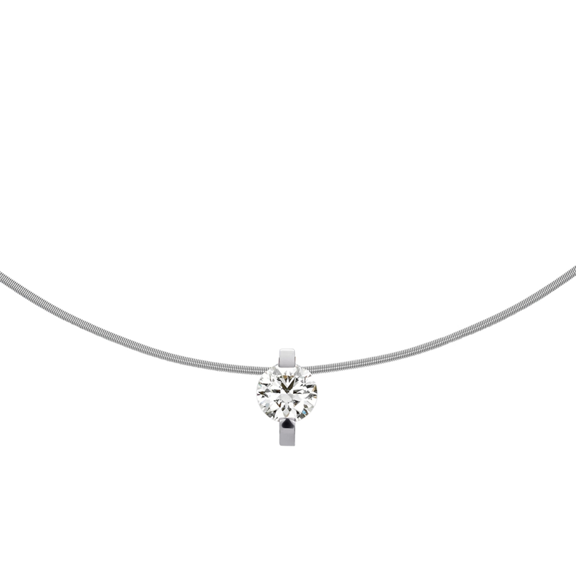 Niessing Princess Anhänger - N363960-9.8mm-1.2ct (2ct-pt) aus Platin mit Diamant