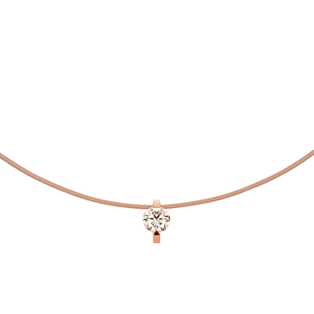 Niessing Princess Anhänger - N363960-9mm-0.7ct (7ct-cinnamon-cr) mit Diamant