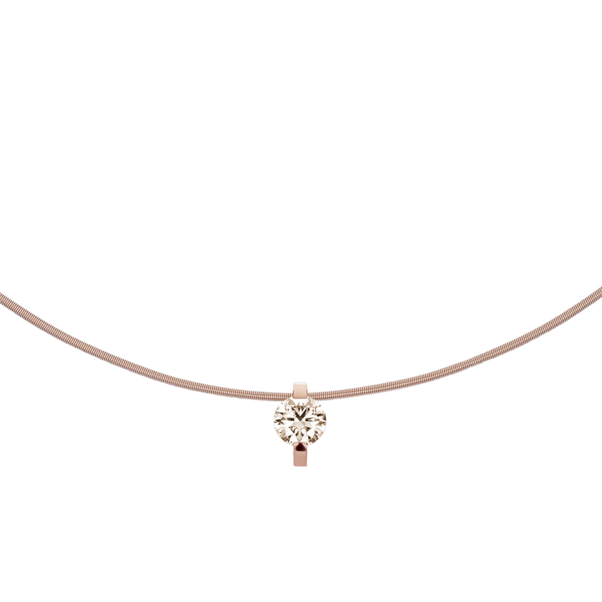Niessing Princess Anhänger - N363960-9mm-0.7ct (7ct-cinnamon-rw) mit Diamant