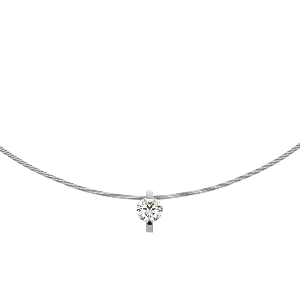 Niessing Princess Anhänger - N363960-9mm-0.7ct (7ct-pt) aus Platin mit Diamant