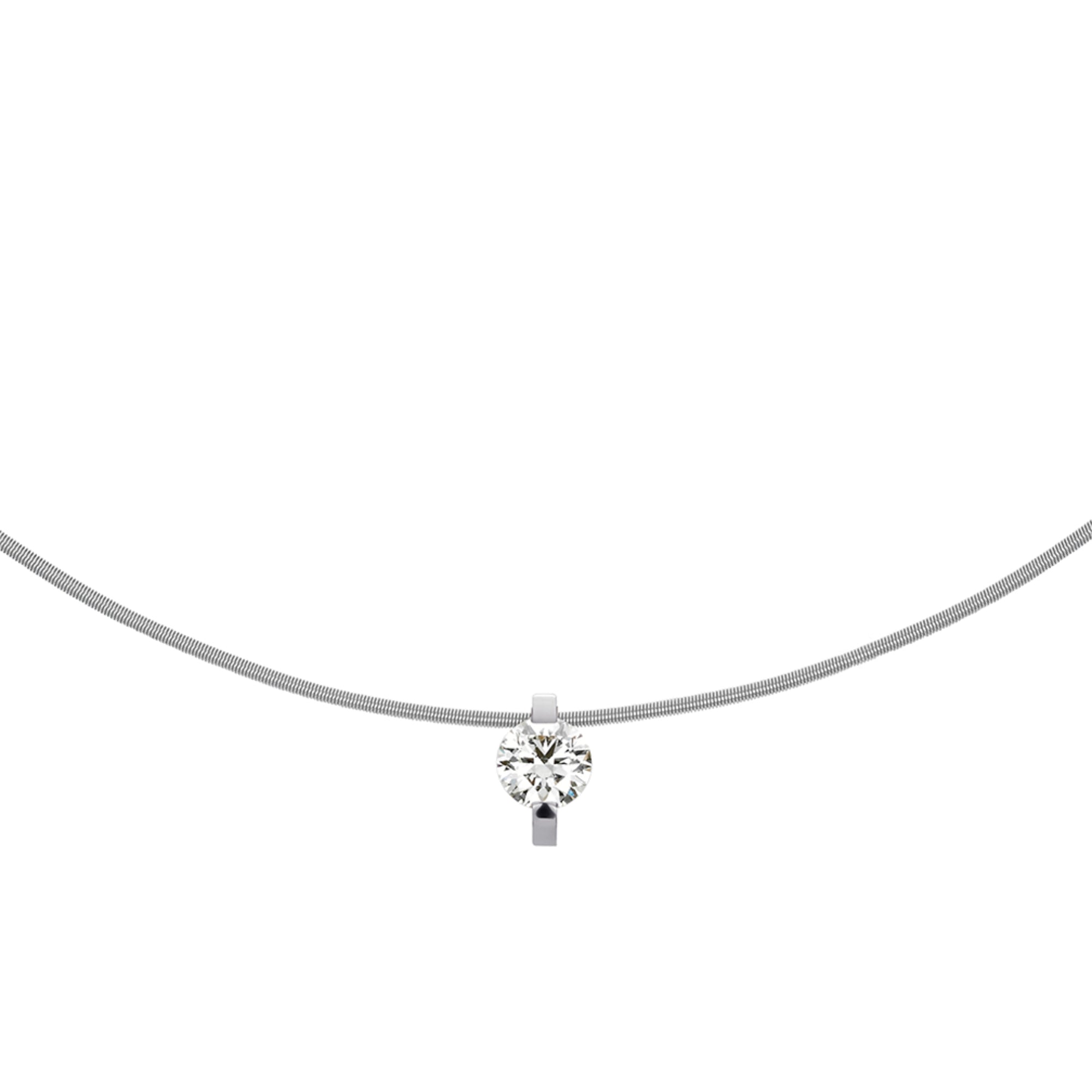 Niessing Princess Anhänger - N363960-9mm-0.7ct (7ct-pt) aus Platin mit Diamant