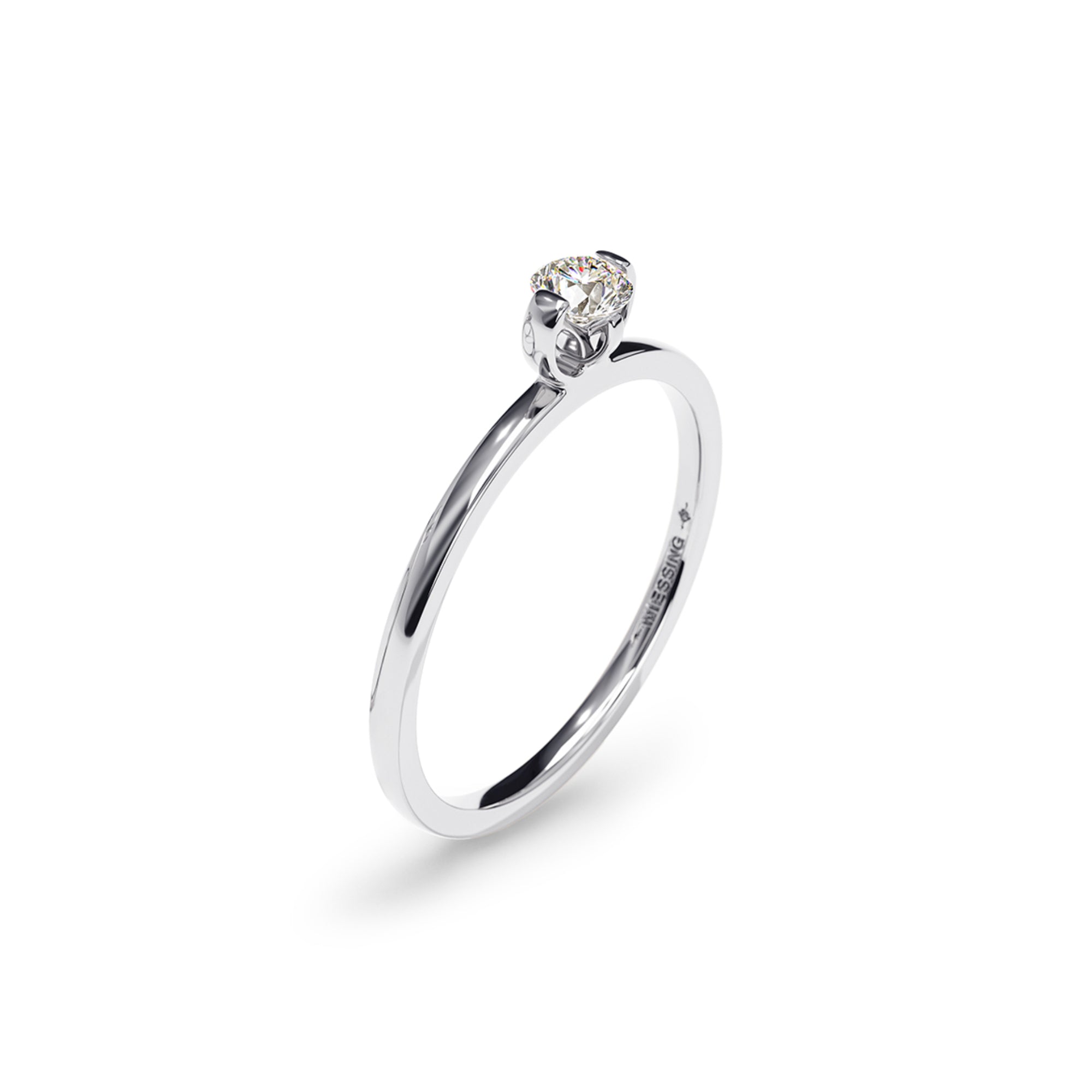 Niessing Princess C Ring - N381960-0.18ct (18ct-gloss-pt) aus Platin mit Diamant