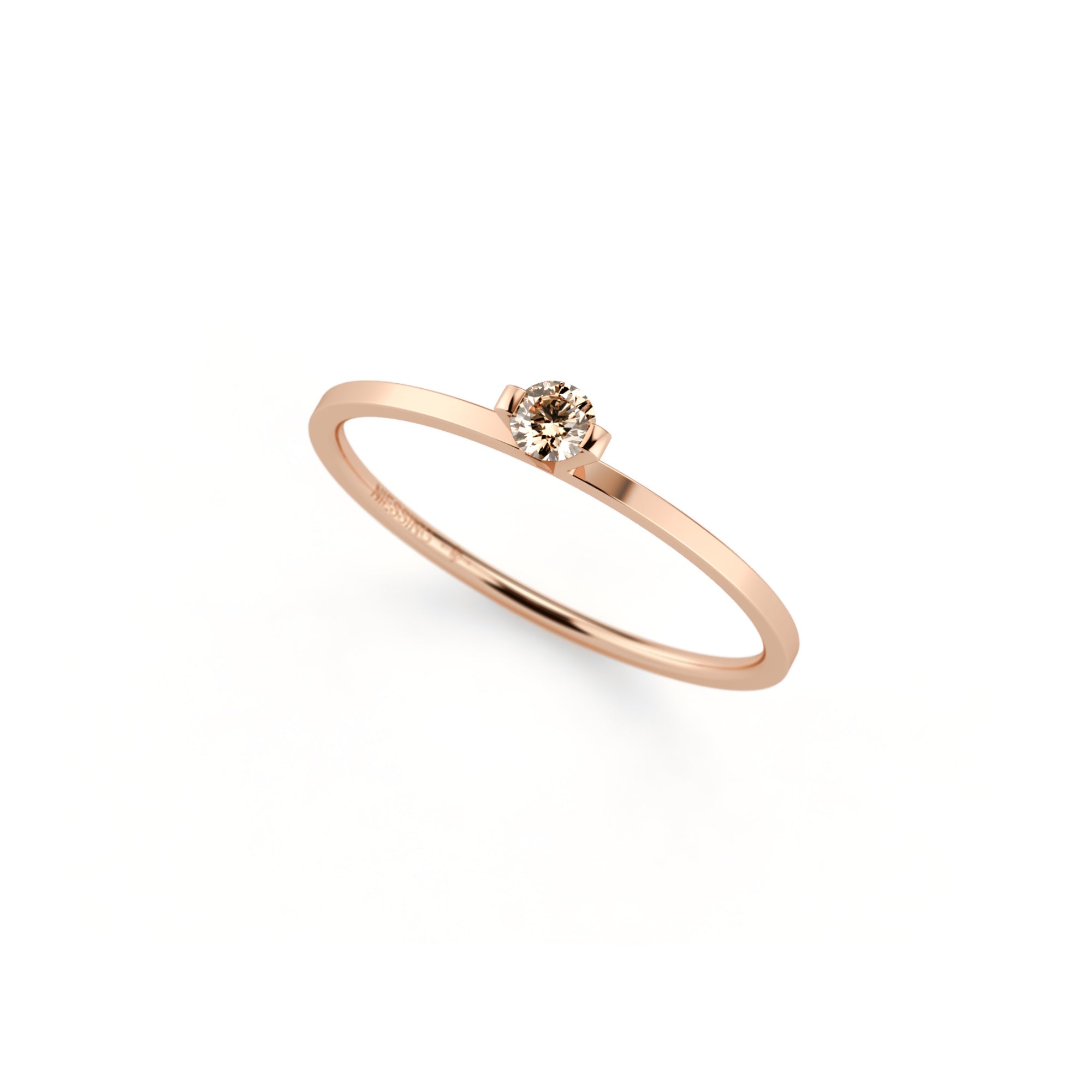 Niessing Princess Ring - N301960-0.08ct (08ct-cinnamon-gloss-cr) mit Diamant