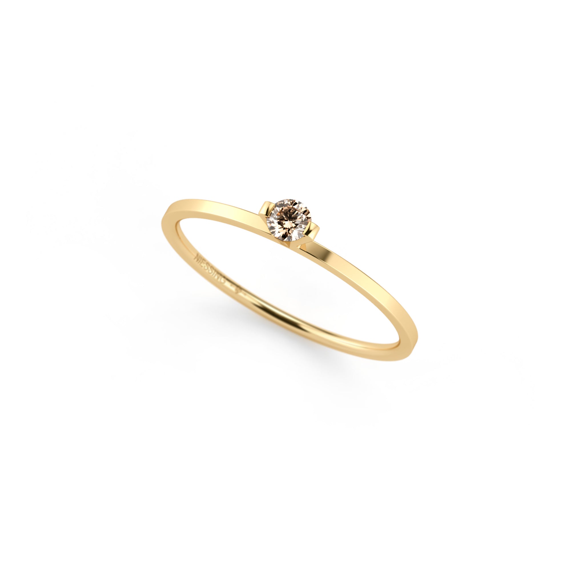 Niessing Princess Ring - N301960-0.08ct (08ct-cinnamon-gloss-cy) mit Diamant