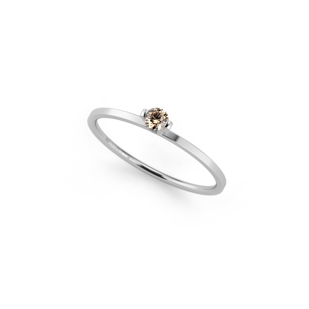 Niessing Princess Ring - N301960-0.08ct (08ct-cinnamon-gloss-pt) aus Platin mit Diamant
