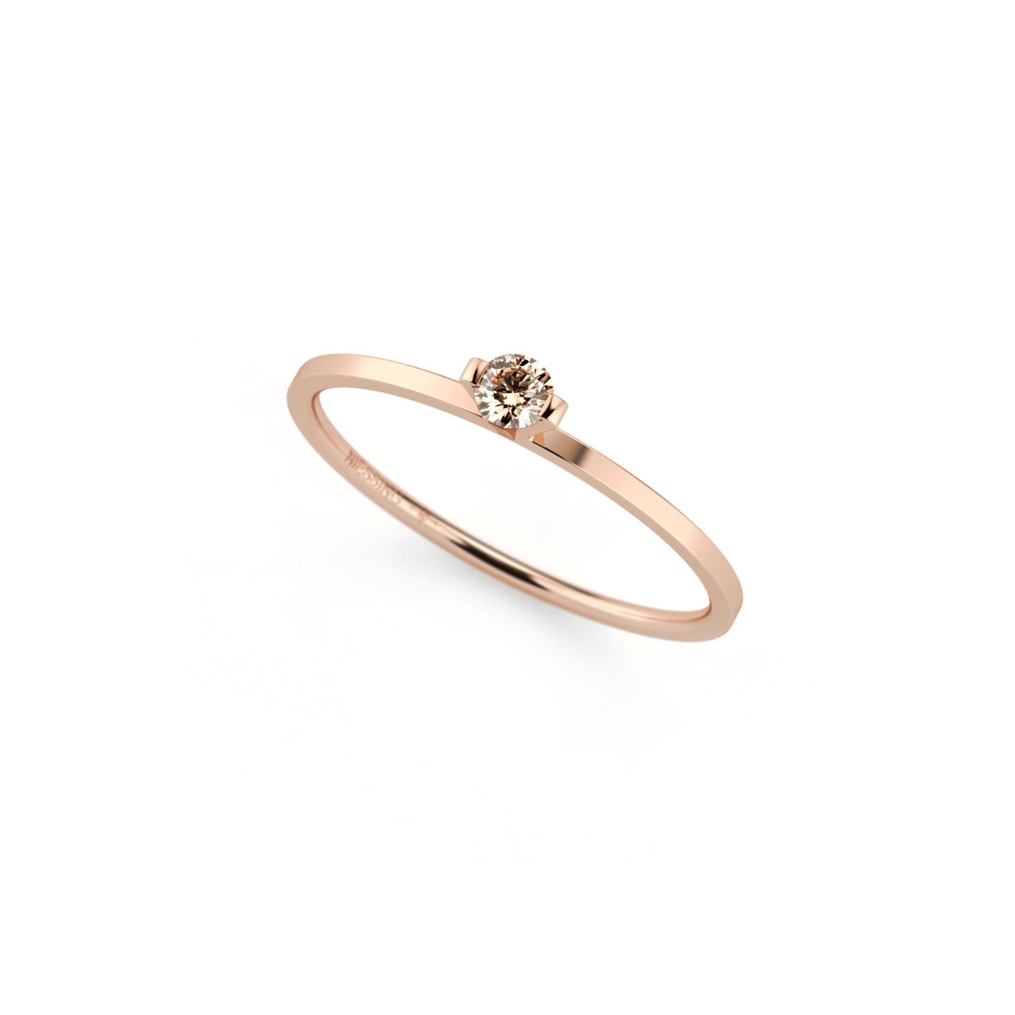 Niessing Princess Ring - N301960-0.08ct (08ct-cinnamon-gloss-rw) mit Diamant