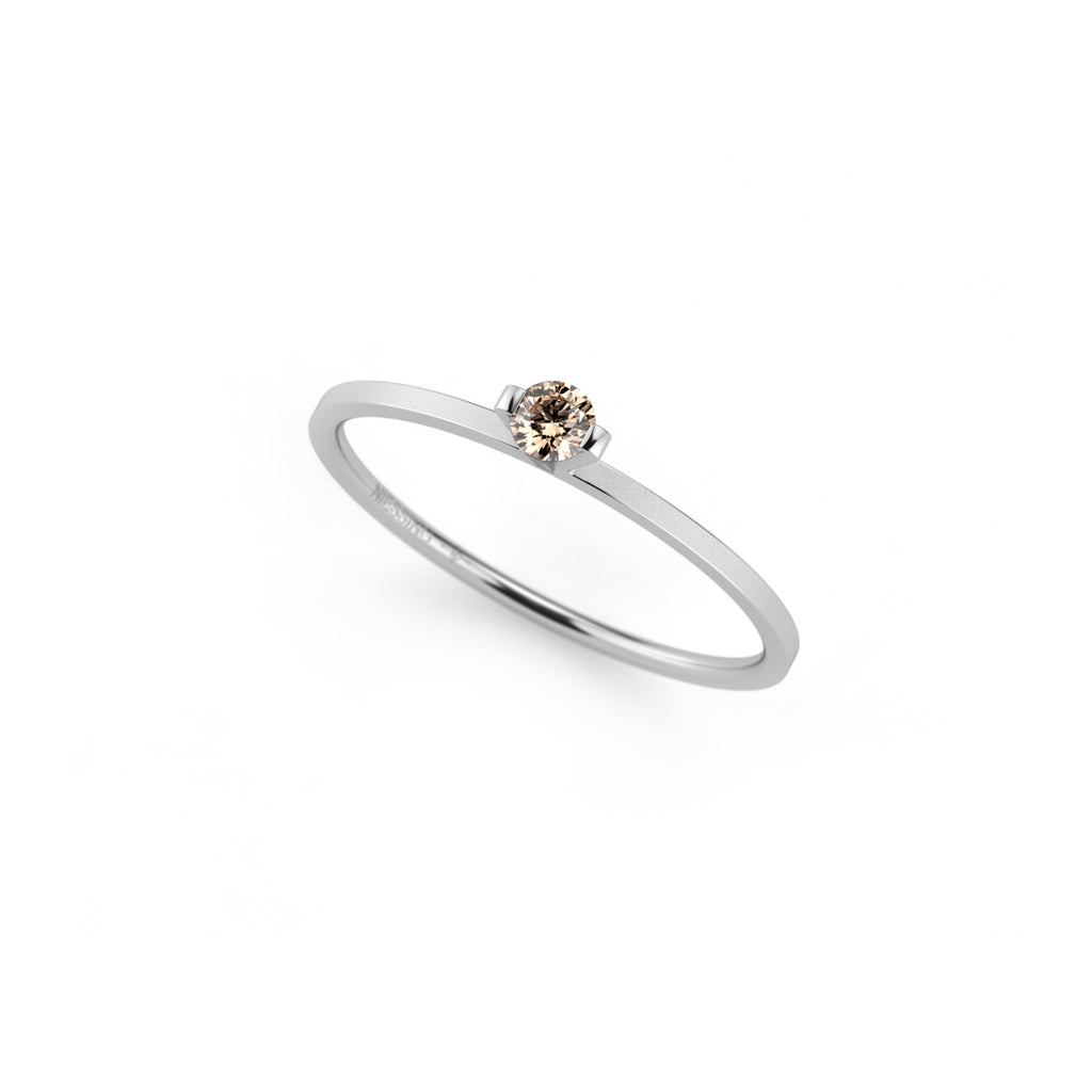 Niessing Princess Ring - N301960-0.08ct (08ct-cinnamon-velvet-pt) aus Platin mit Diamant