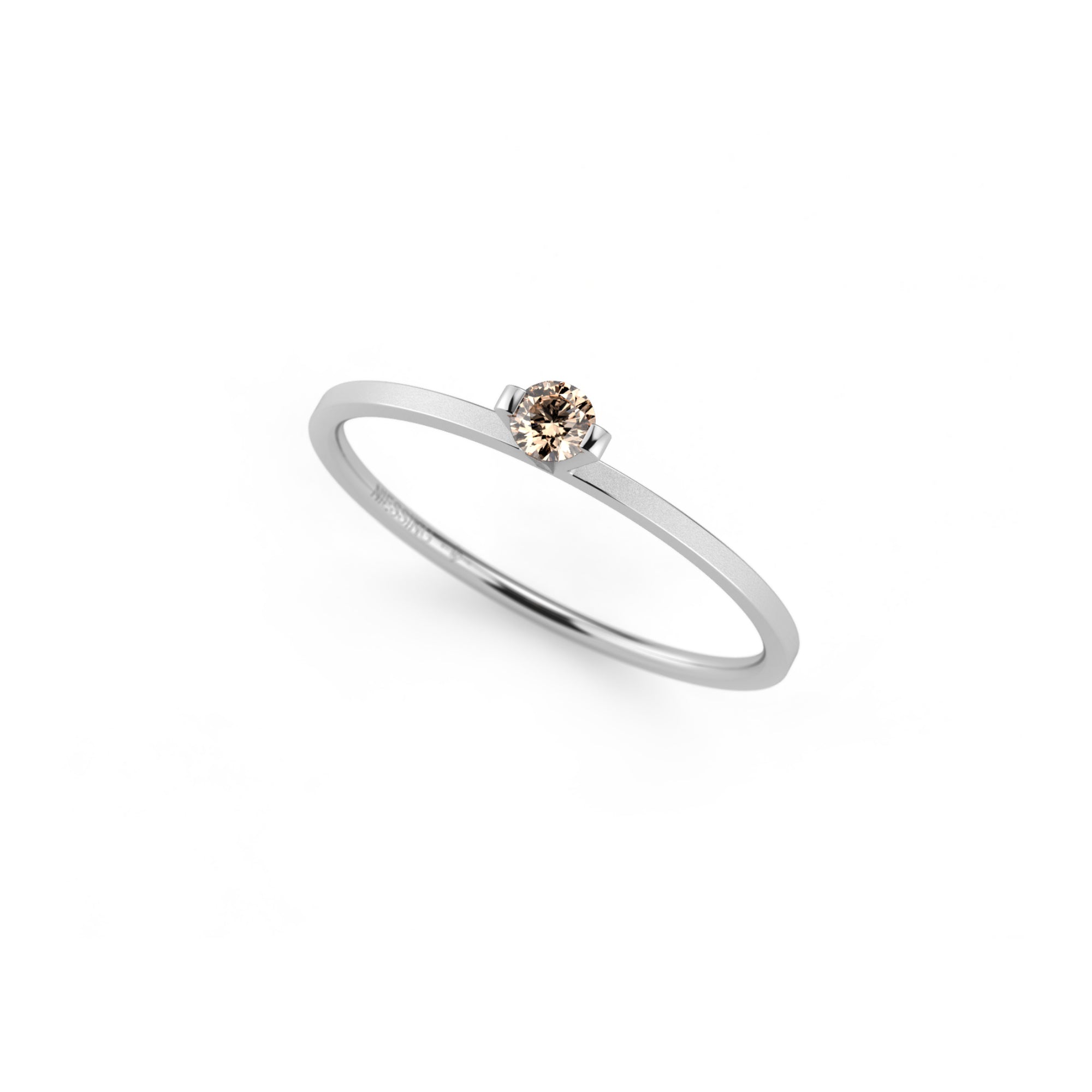 Niessing Princess Ring - N301960-0.08ct (08ct-cinnamon-velvet-pt) aus Platin mit Diamant