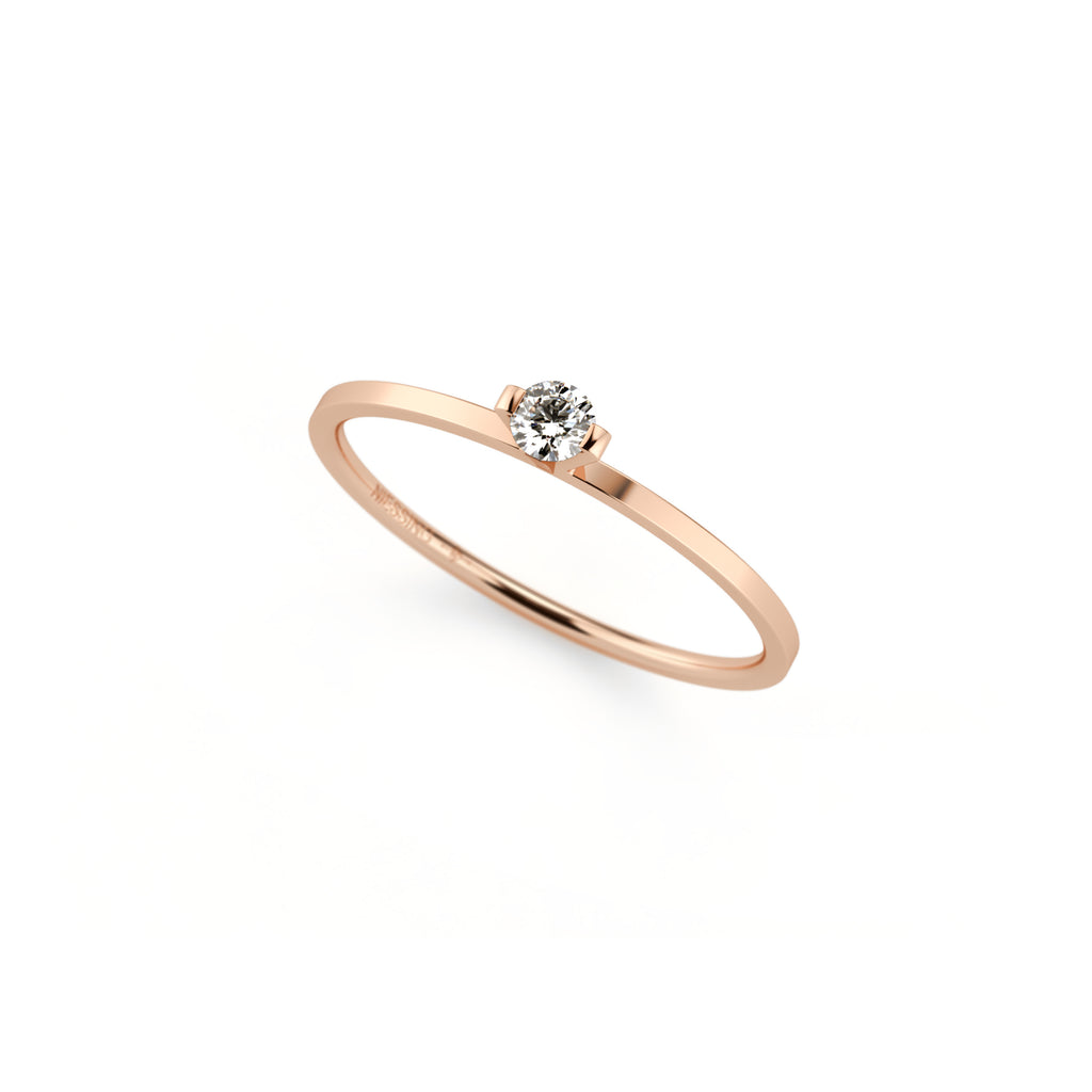 Niessing Princess Ring - N301960-0.08ct (08ct-gvs2-gloss-cr) mit Diamant