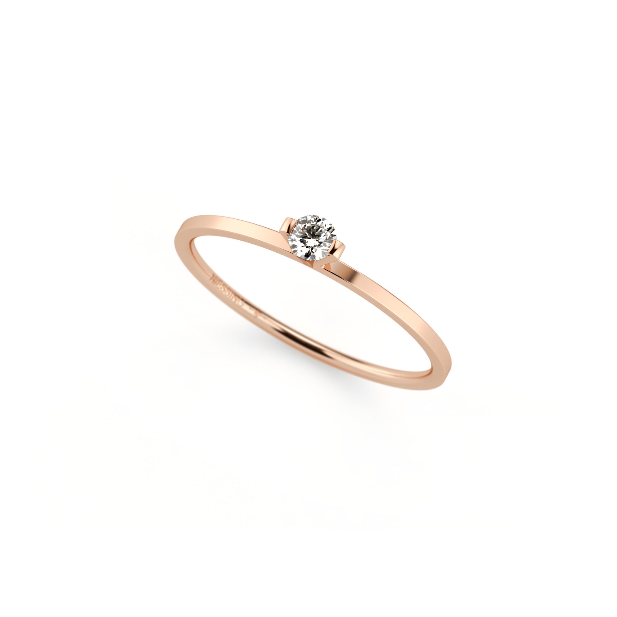Niessing Princess Ring - N301960-0.08ct (08ct-gvs2-gloss-cr) mit Diamant