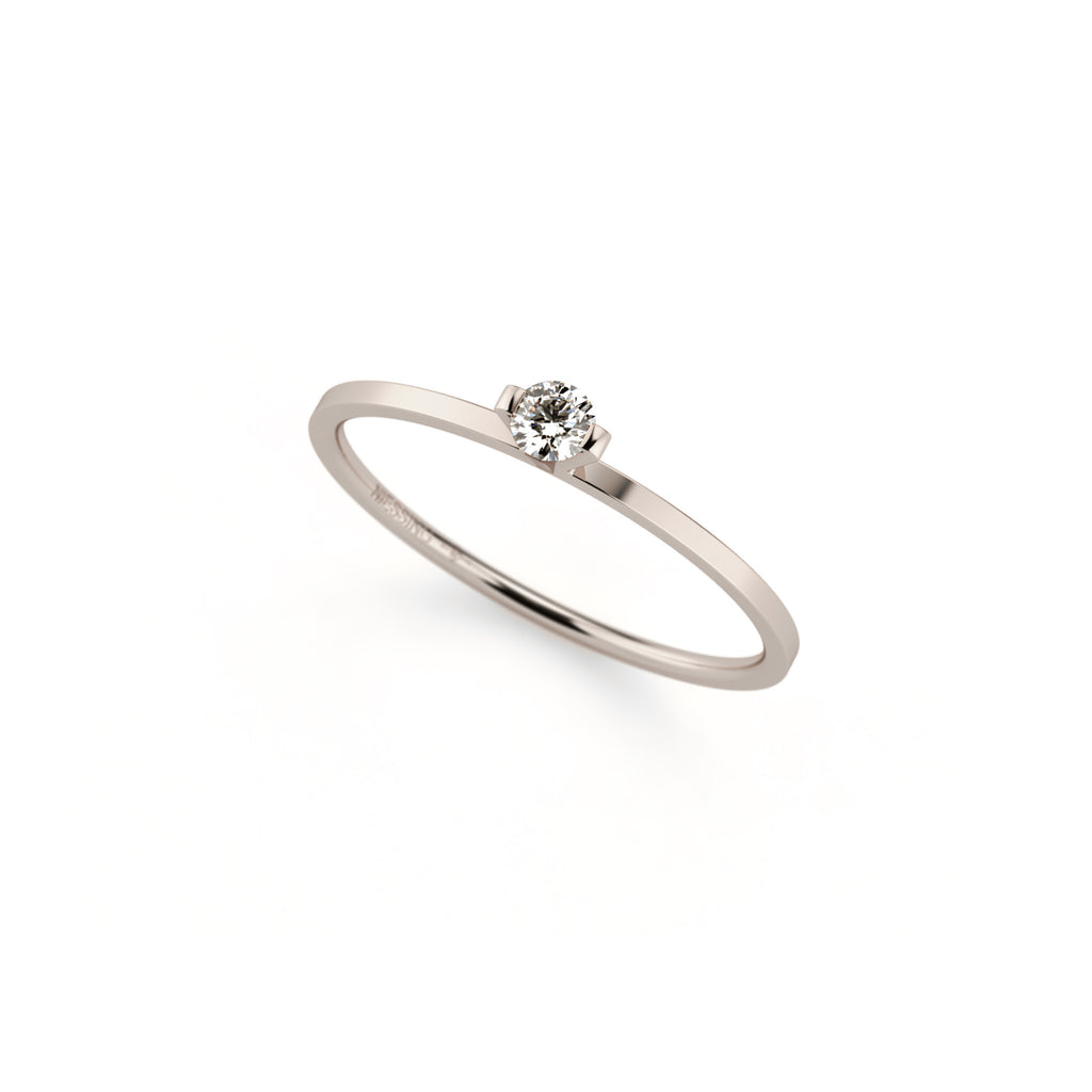 Niessing Princess Ring - N301960-0.08ct (08ct-gvs2-gloss-fg) mit Diamant