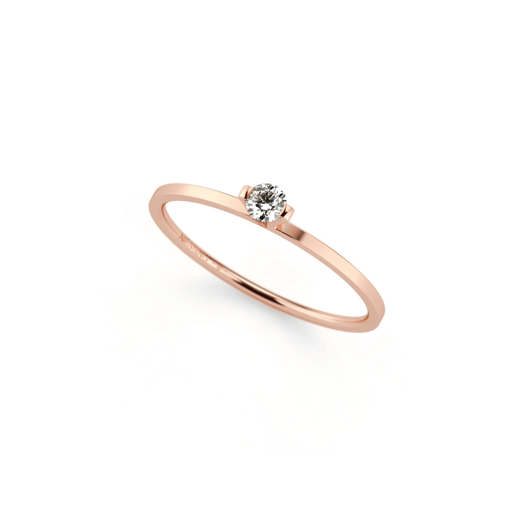 Niessing Princess Ring - N301960-0.08ct (08ct-gvs2-gloss-sug) mit Diamant