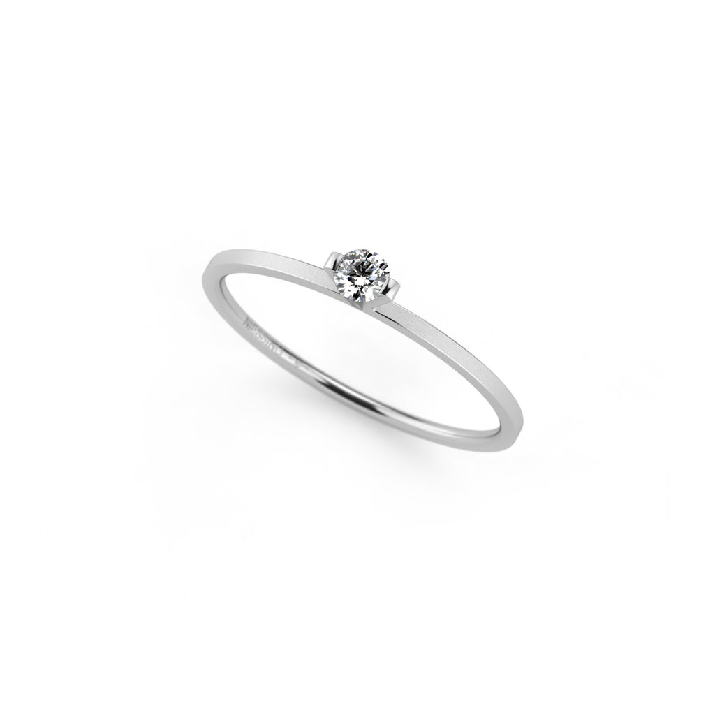 Niessing Princess Ring - N301960-0.08ct (08ct-gvs2-velvet-pt) aus Platin mit Diamant