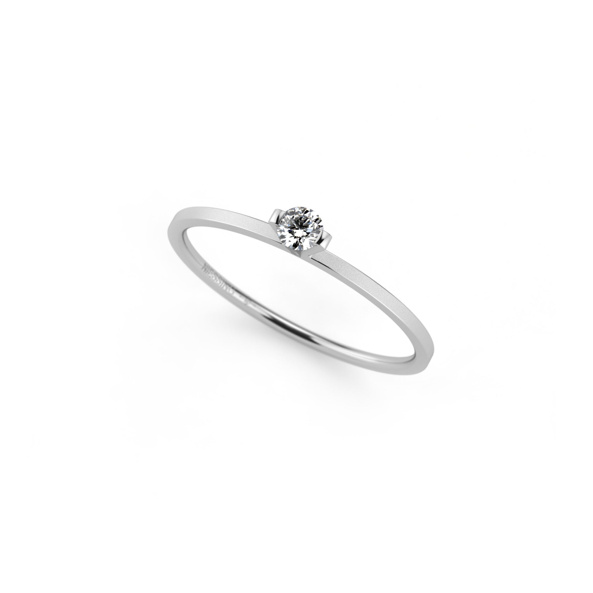 Niessing Princess Ring - N301960-0.08ct (08ct-gvs2-velvet-pt) aus Platin mit Diamant