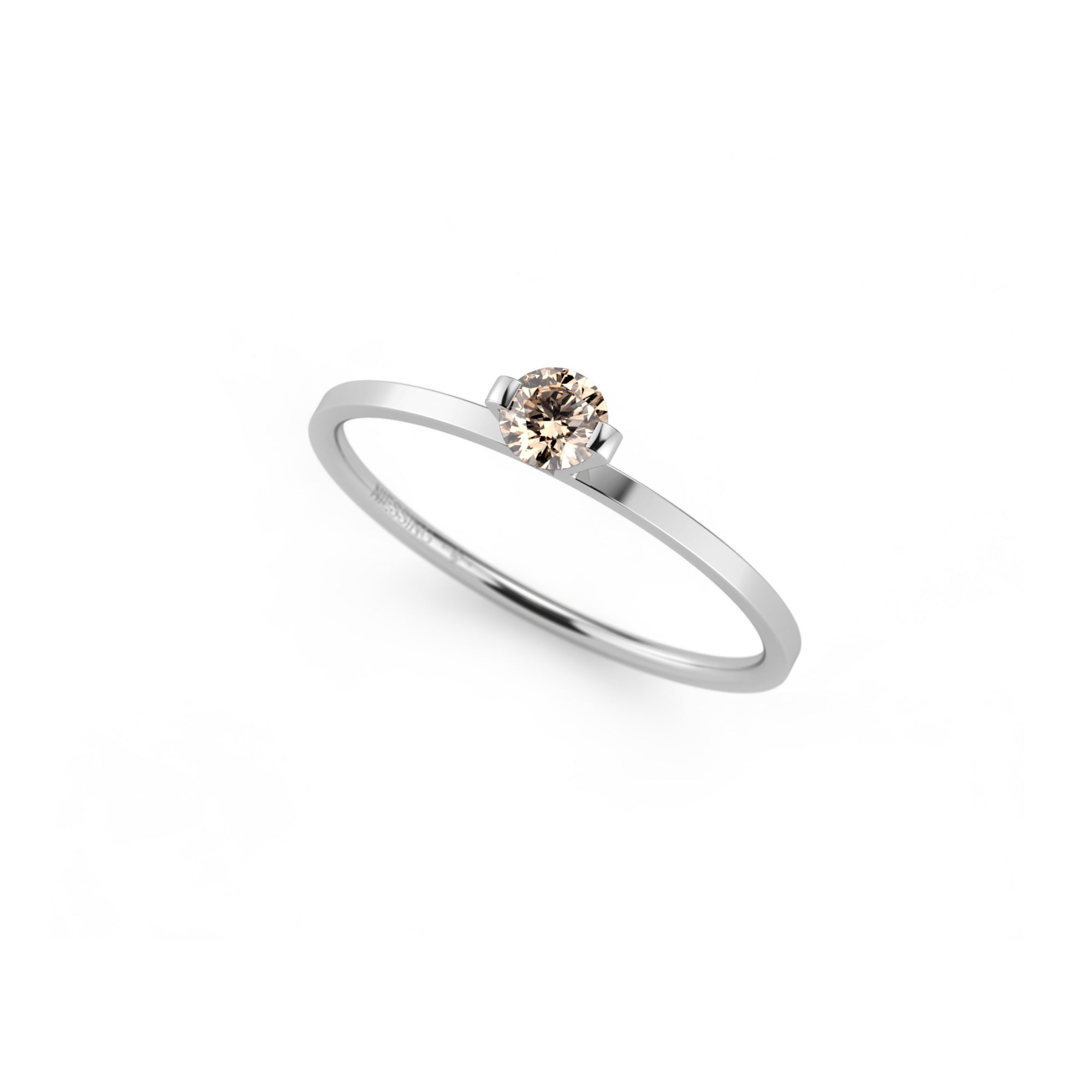 Niessing Princess Ring - N301960-0.16ct (16ct-cinnamon-gloss-pt) aus Platin mit Diamant