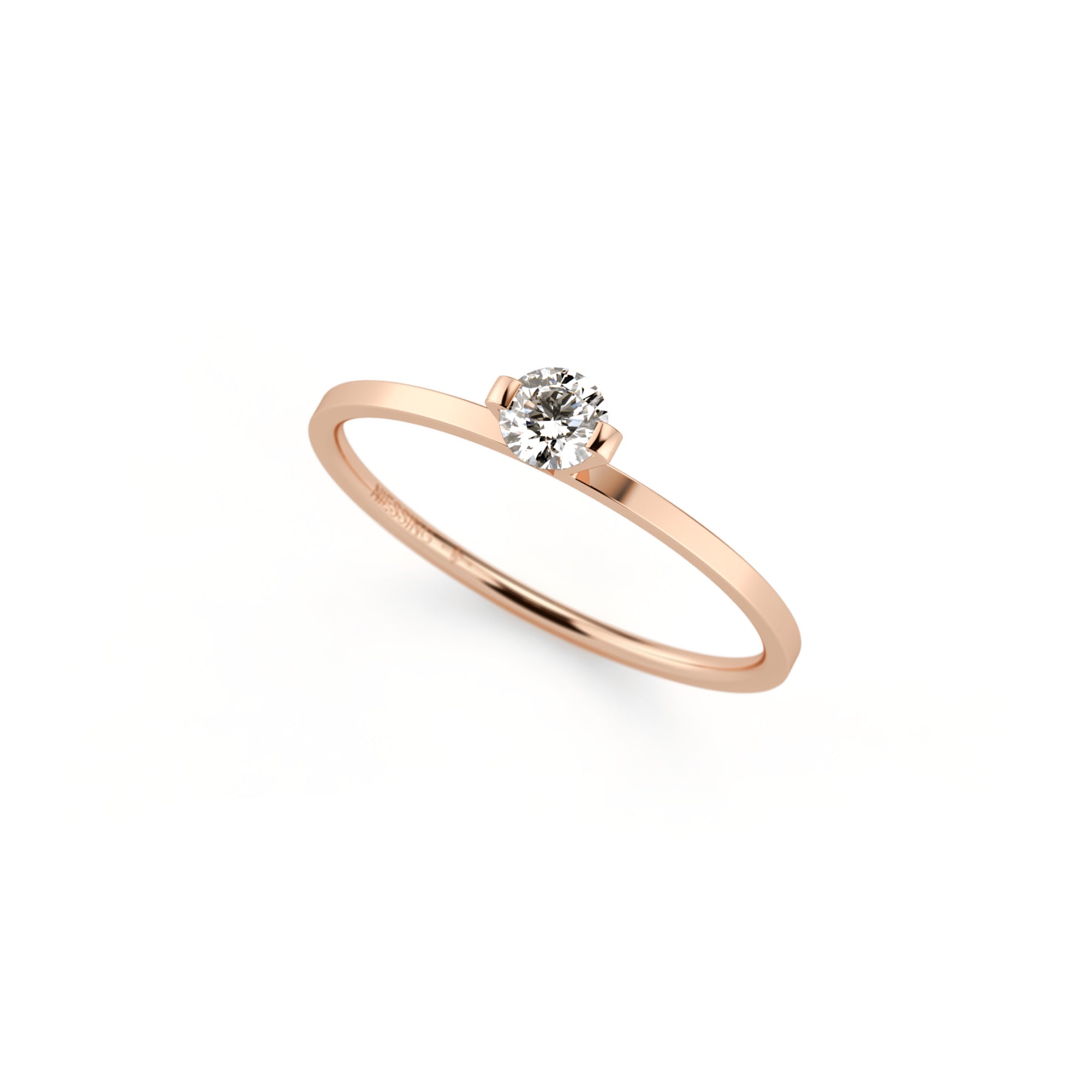 Niessing Princess Ring - N301960-0.16ct (16ct-gvs2-gloss-cr) mit Diamant