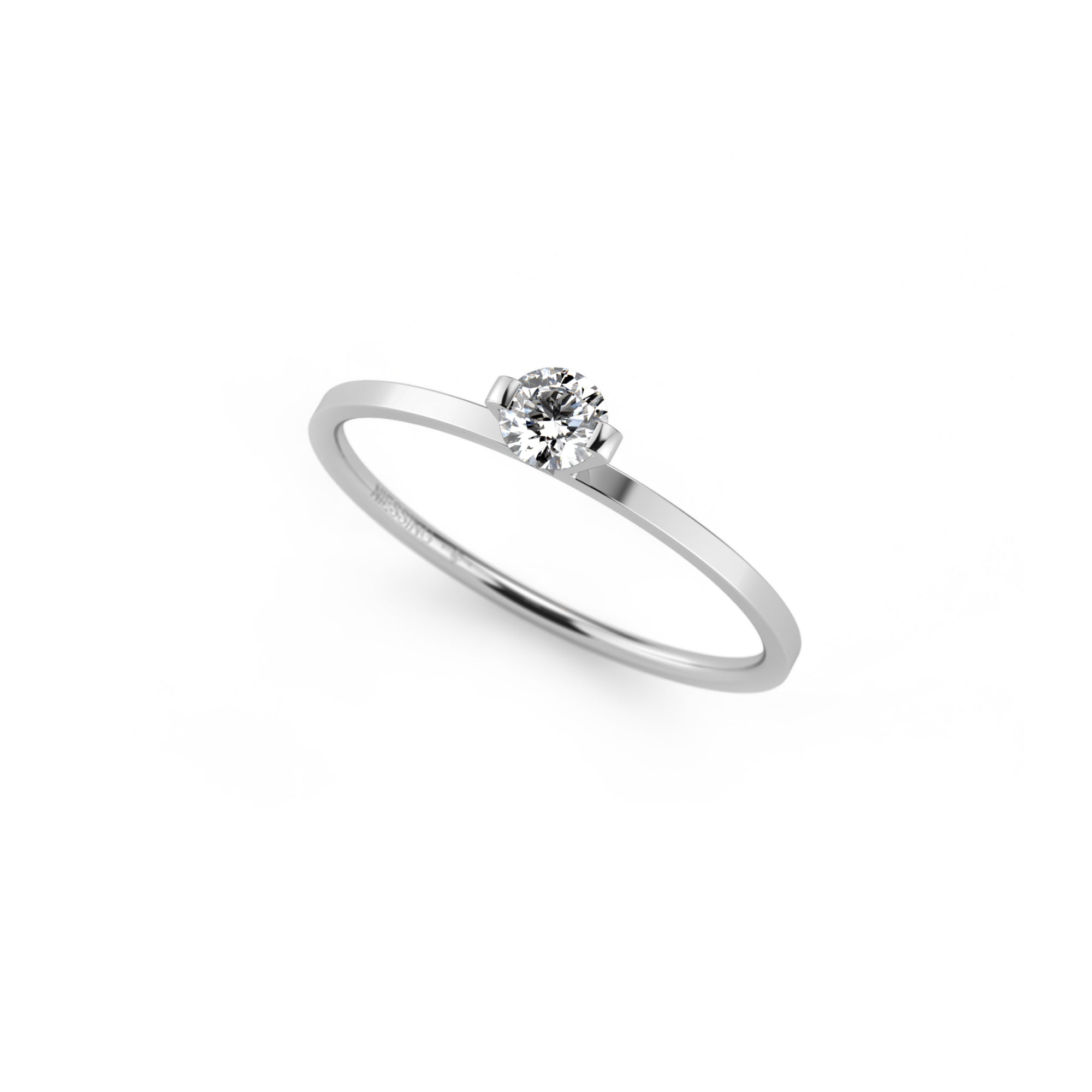 Niessing Princess Ring - N301960-0.16ct (16ct-gvs2-gloss-pt) aus Platin mit Diamant