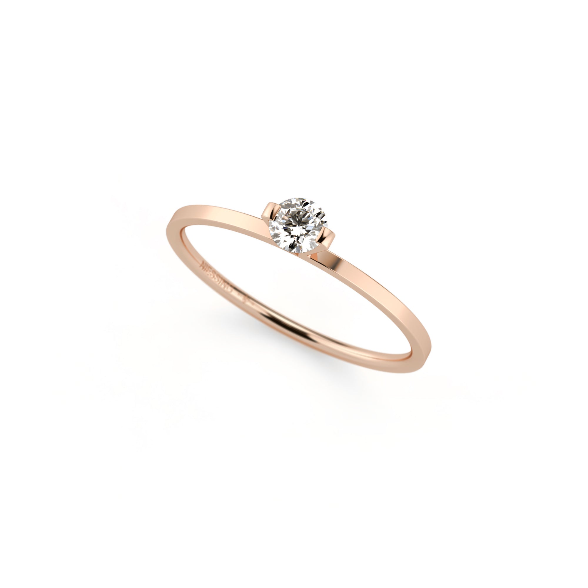 Niessing Princess Ring - N301960-0.16ct (16ct-gvs2-gloss-rw) mit Diamant