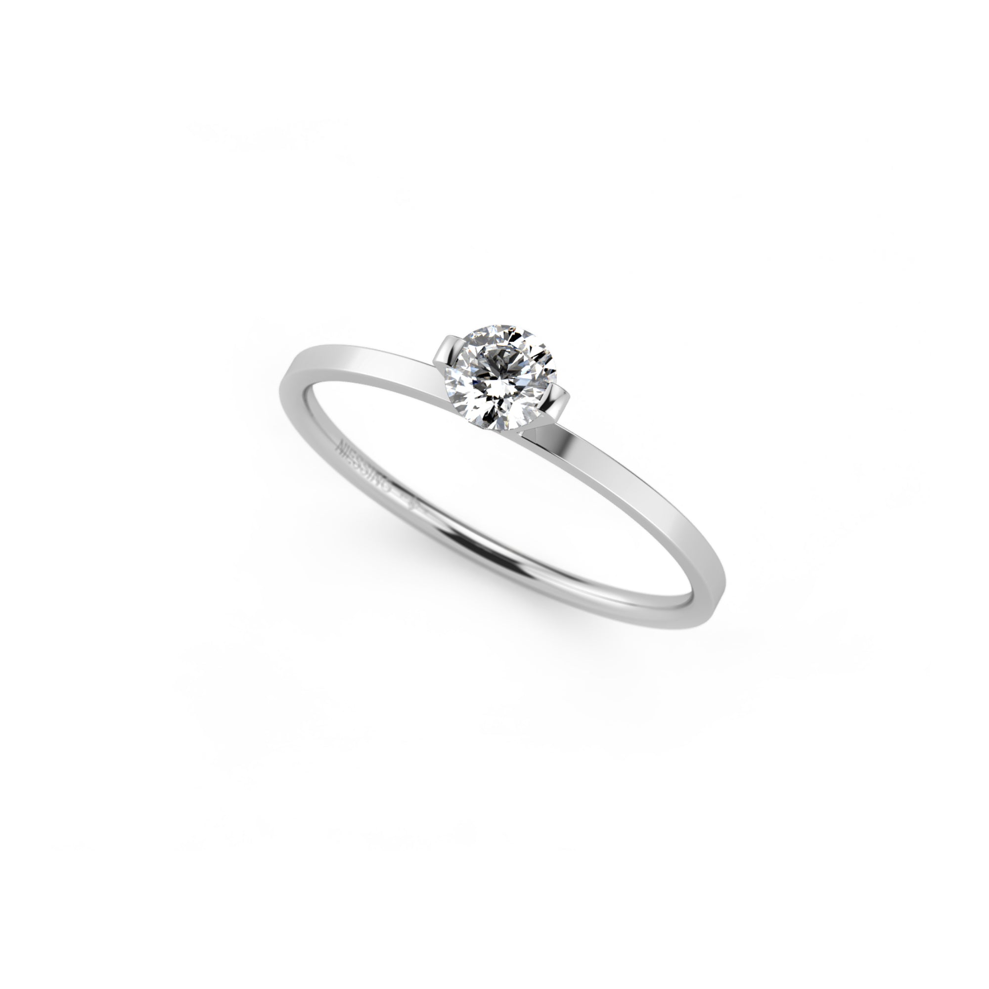 Niessing Princess Ring - N301960-0.23ct (23ct-gvs2-gloss-pt) aus Platin mit Diamant