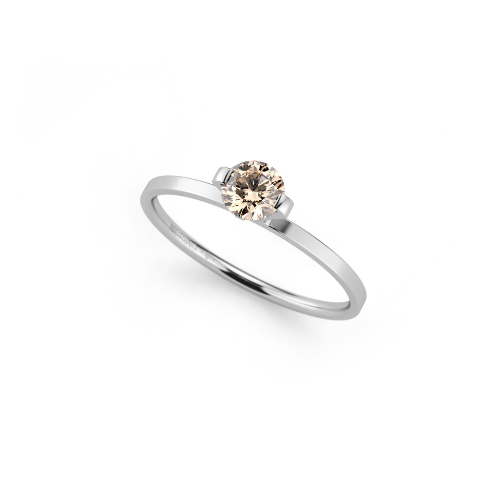 Niessing Princess Ring - N301960-0.3ct (3ct-cinnamon-gloss-pt) aus Platin mit Diamant