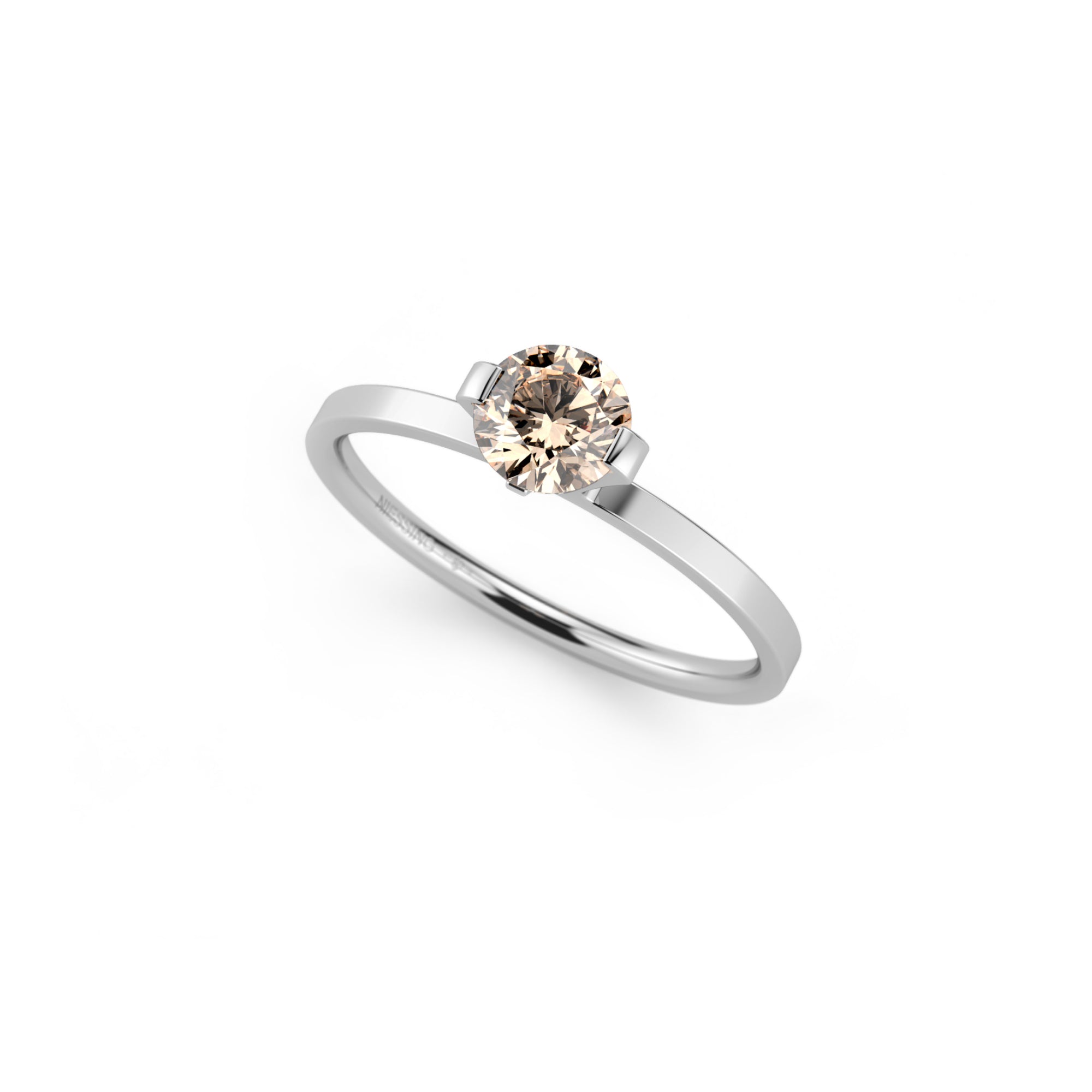 Niessing Princess Ring - N301960-0.5ct (5ct-cinnamon-gloss-pt) aus Platin mit Diamant