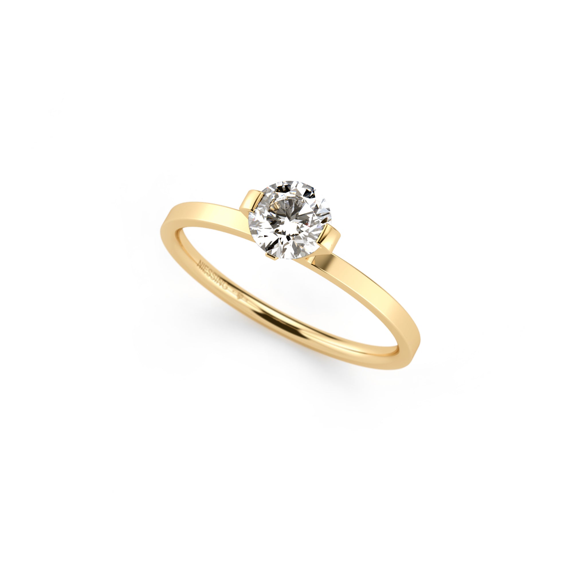 Niessing Princess Ring - N301960-0.5ct (5ct-gvs2-gloss-cy) mit Diamant