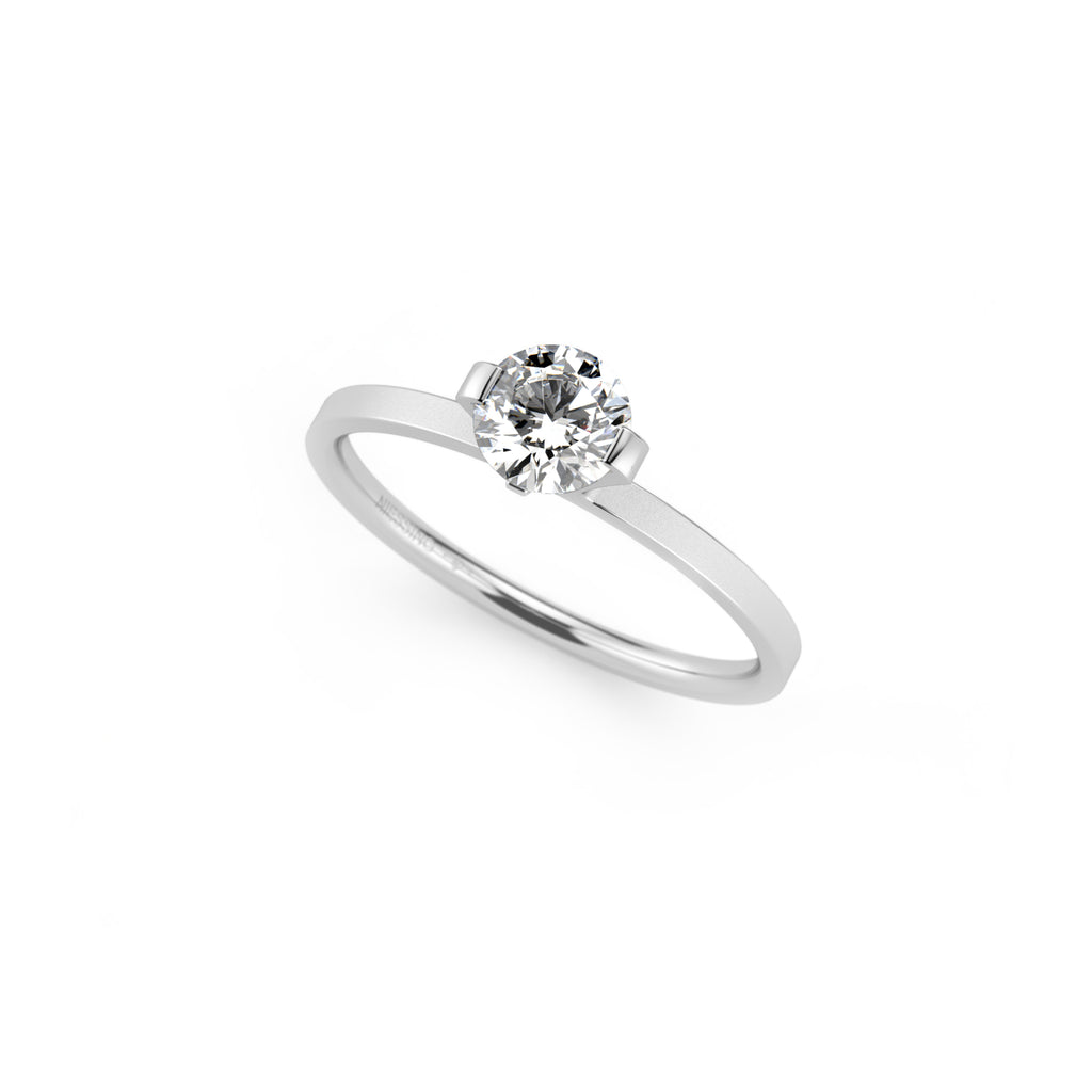 Niessing Princess Ring - N301960-0.5ct (5ct-gvs2-velvet-pt) aus Platin mit Diamant