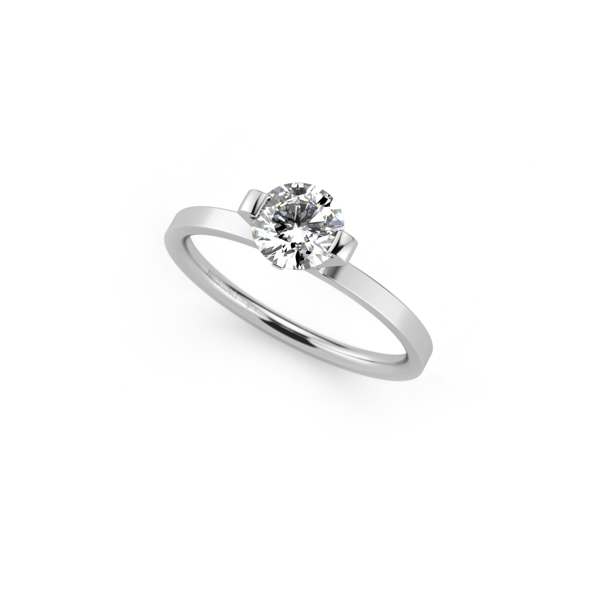 Niessing Princess Ring - N301960-0.7ct (7ct-gvs2-gloss-pt) aus Platin mit Diamant