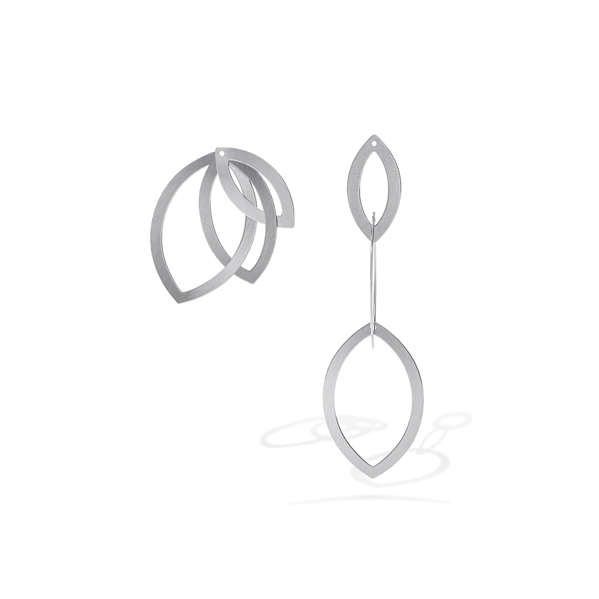 Niessing Quinta Navette Ohrhänger - N224018-53.5mm (5mm-pt) aus Platin