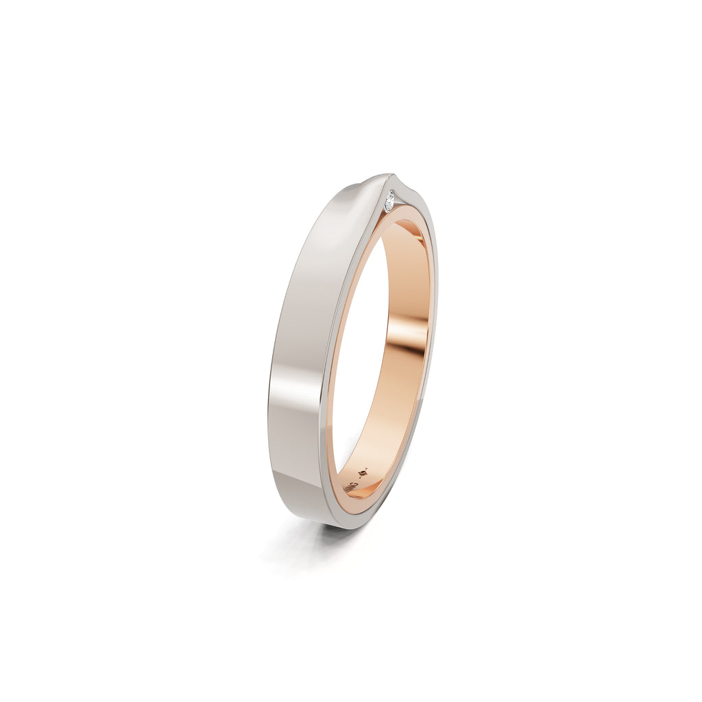 Niessing Refugium Trauring (N351536-3mm-gloss-cr-fg) mit Diamant