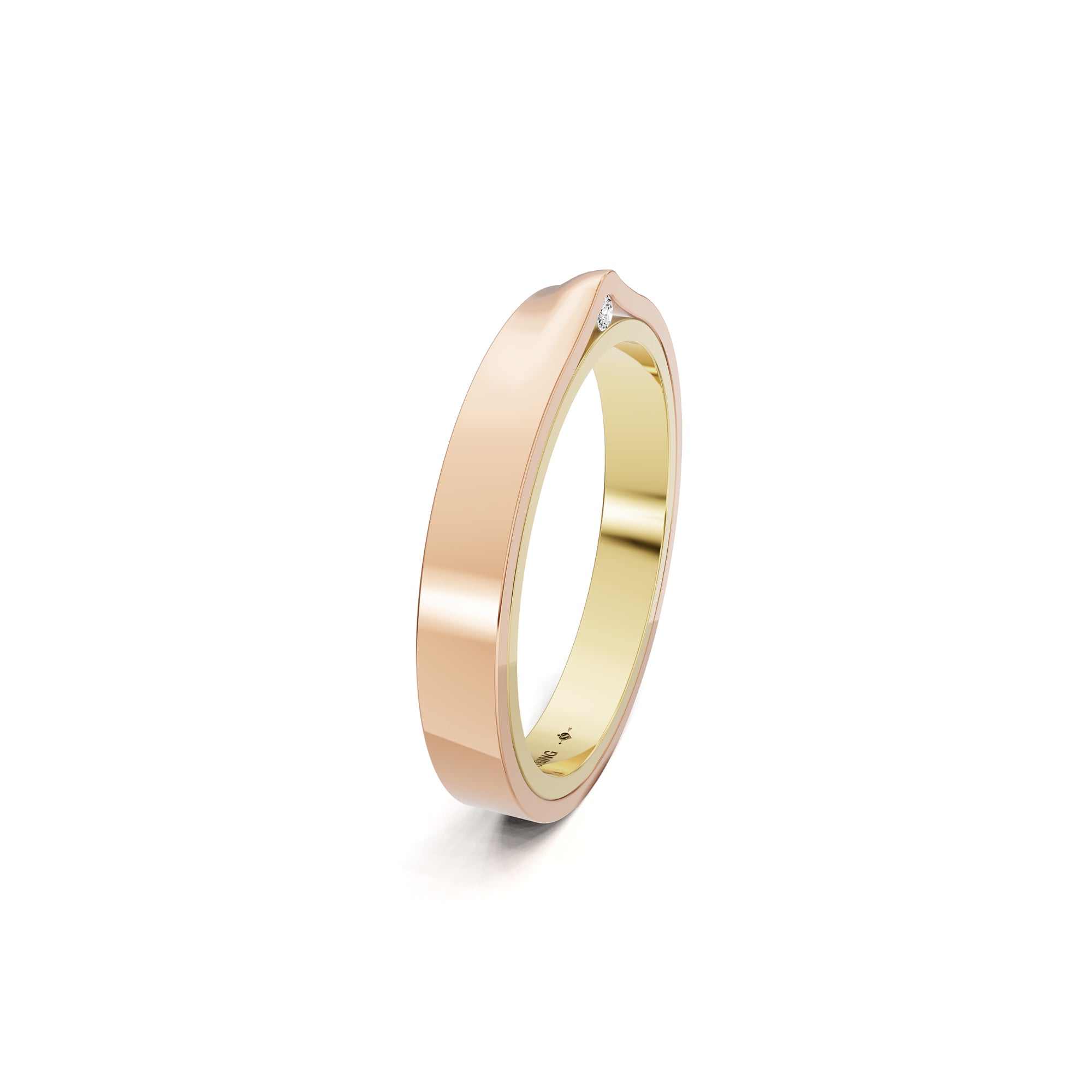 Niessing Refugium Trauring (N351536-3mm-gloss-cy-cr) mit Diamant