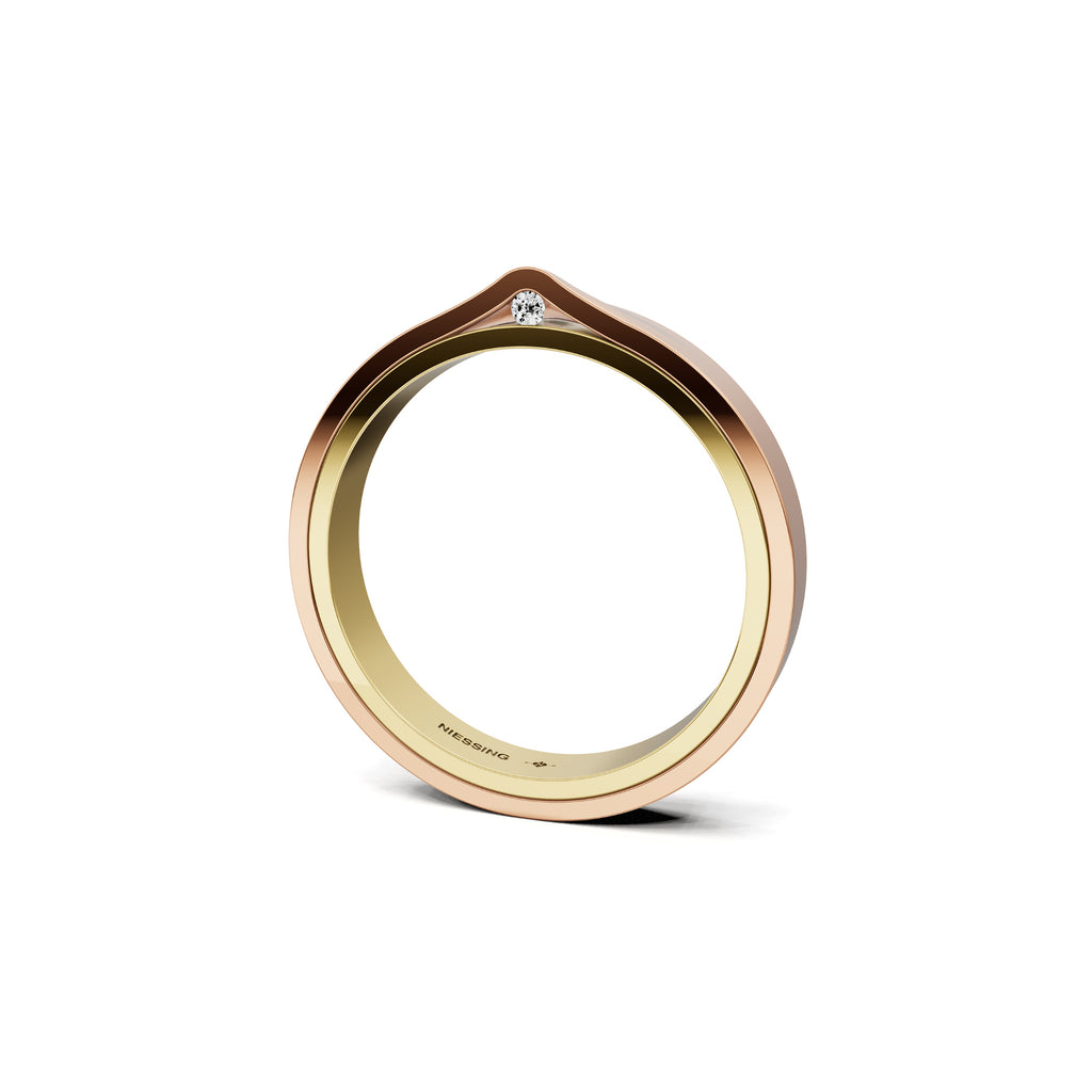 Niessing Refugium Trauring (N351536-3mm-gloss-cy-cr) mit Diamant