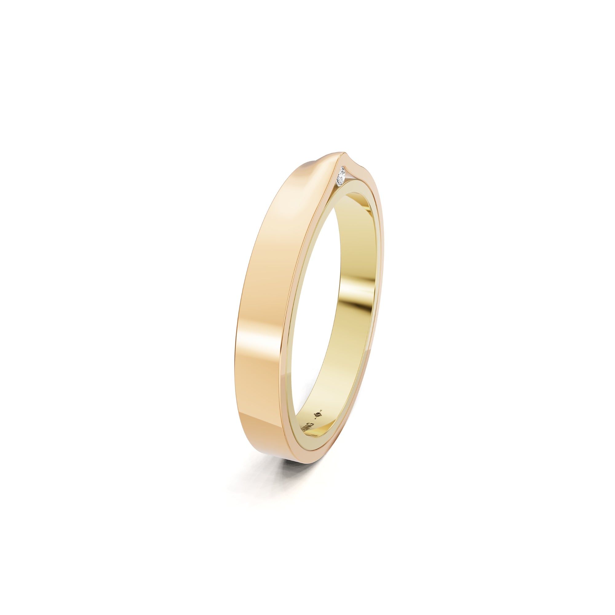 Niessing Refugium Trauring (N351536-3mm-gloss-cy-fr) mit Diamant