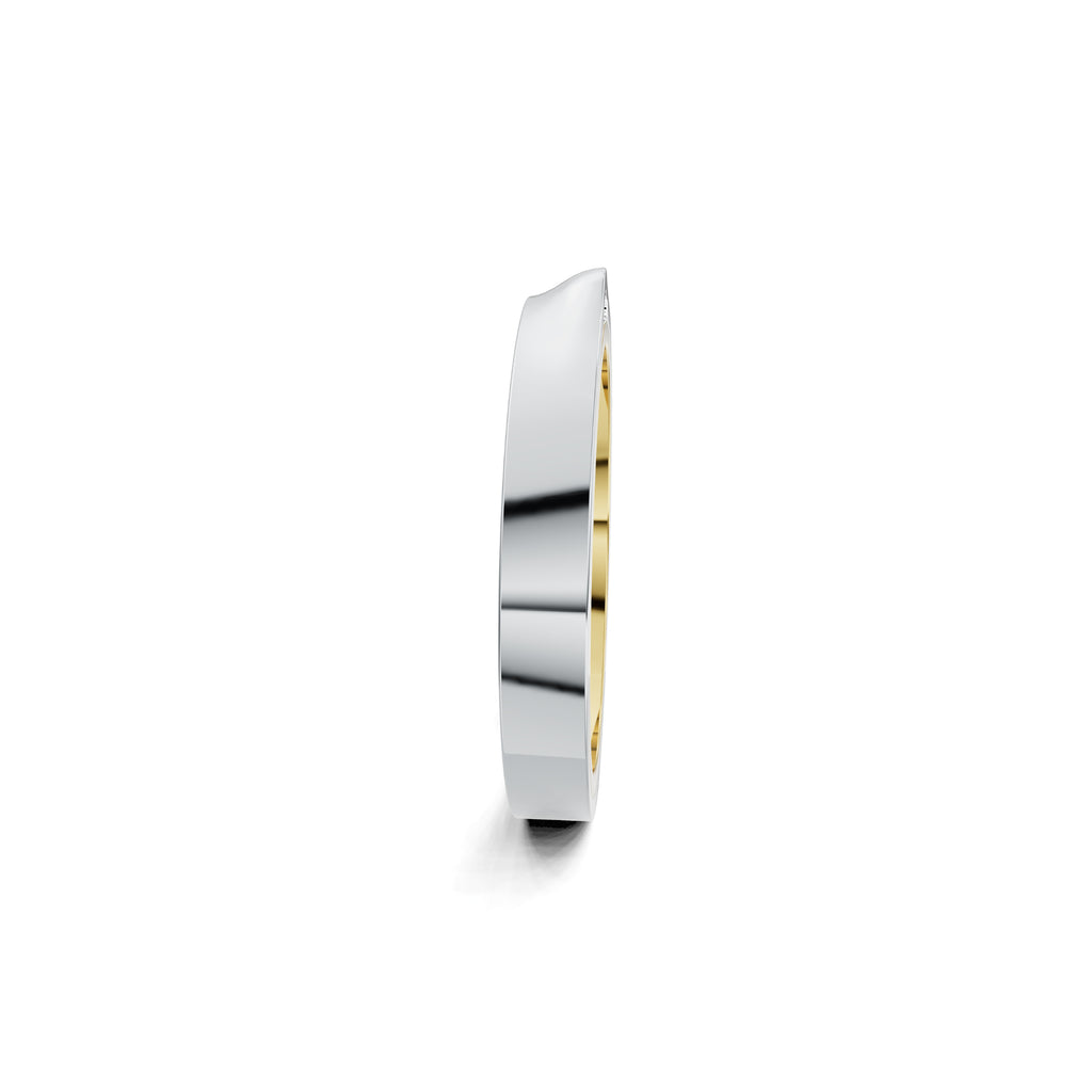 Niessing Refugium Trauring (N351536-3mm-gloss-cy-pt) aus Platin mit Diamant