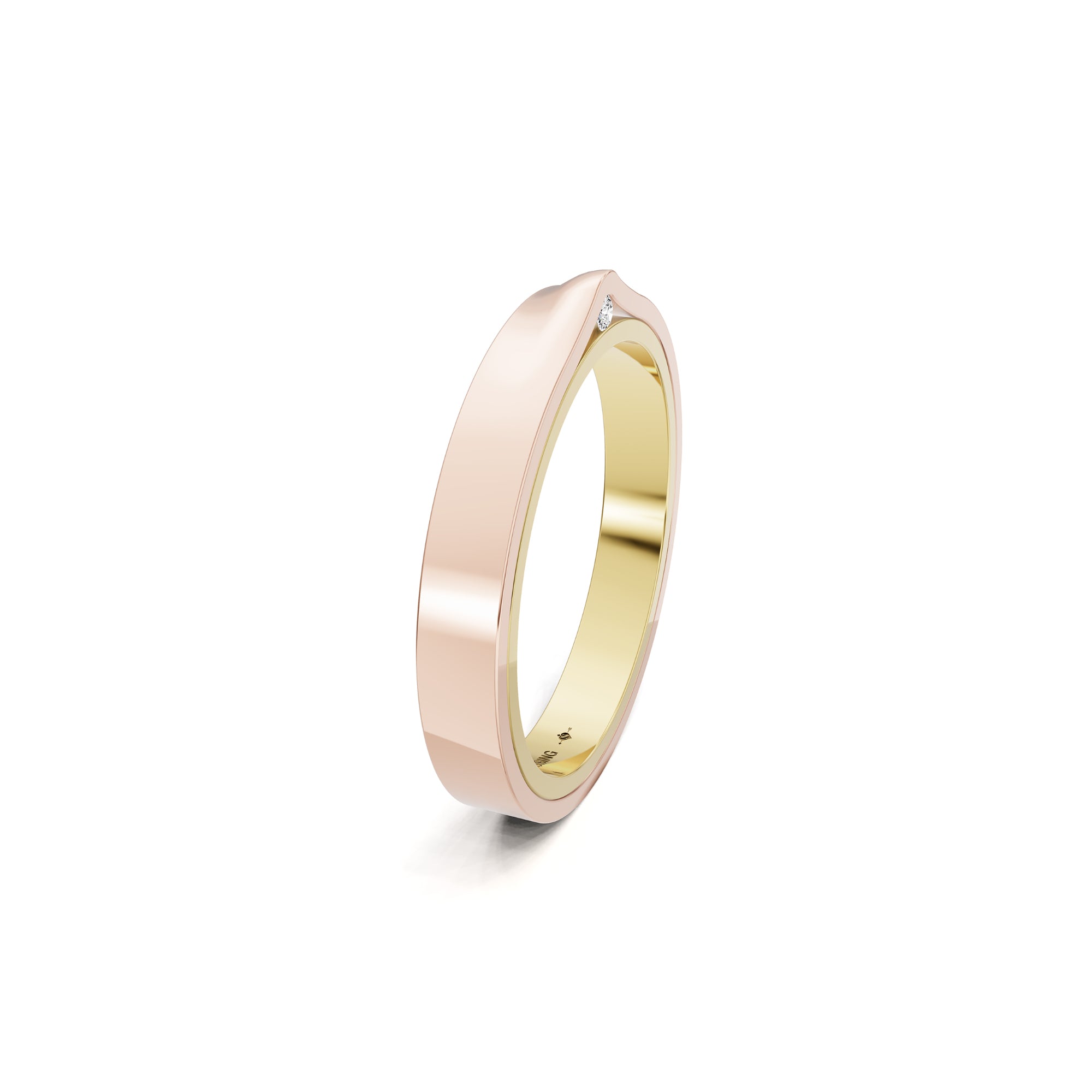 Niessing Refugium Trauring (N351536-3mm-gloss-cy-sug) mit Diamant