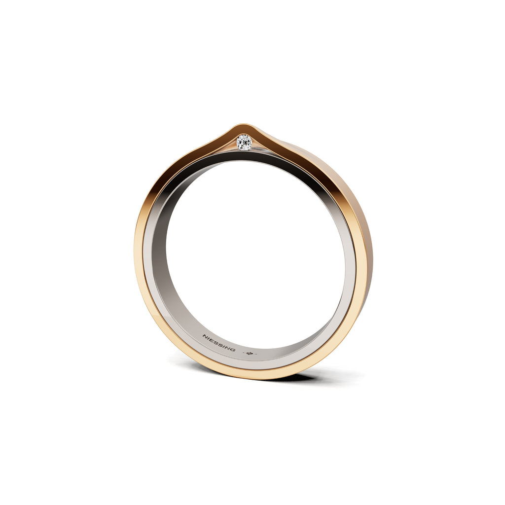Niessing Refugium Trauring (N351536-3mm-gloss-fg-fr) mit Diamant